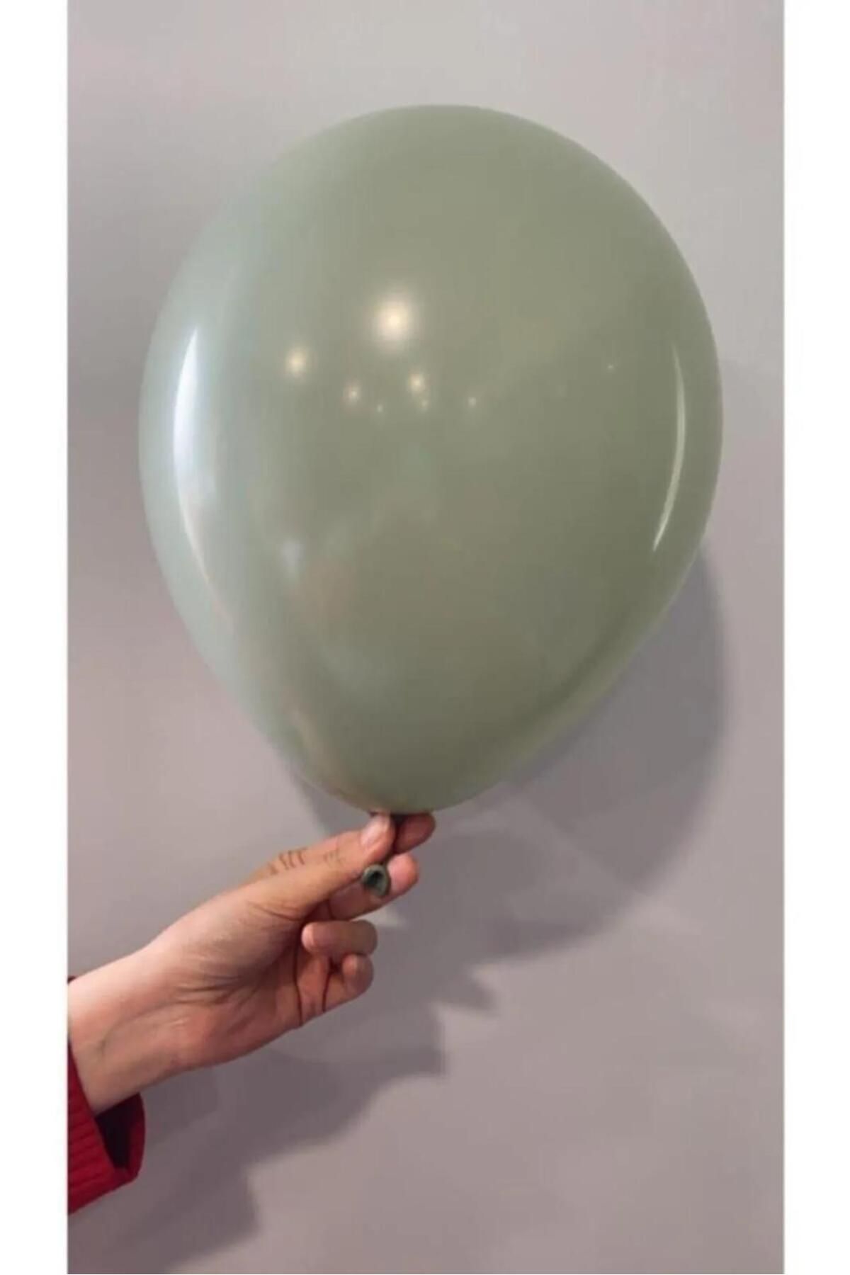 SURPRISE PARTY STORE Pastel Retro Küf Yeşili Renk Balon 10 Adet 30 cm 12 inç