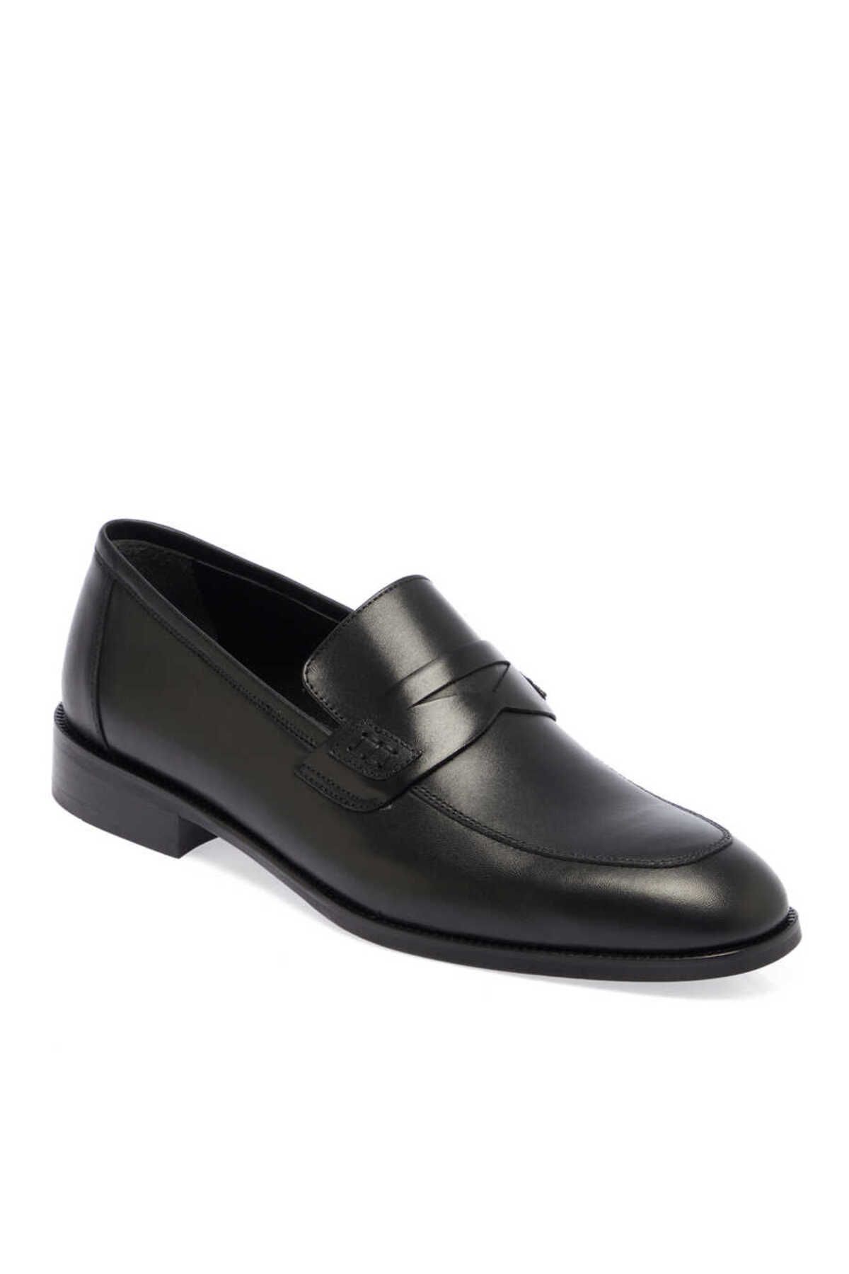 Tergan Siyah Deri Erkek Klasik Ayakkabı - E24I1AY56888-A43