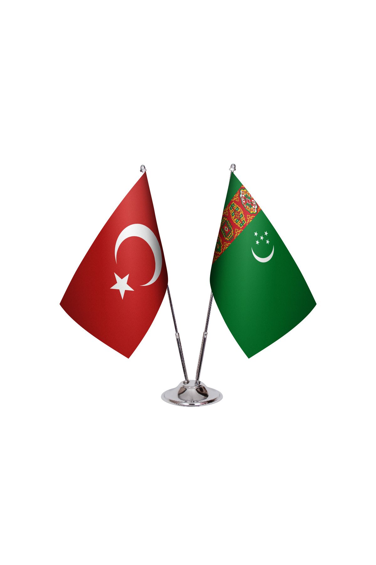 Asyabayrak Türkmenistan  İkili Masa Bayrağı