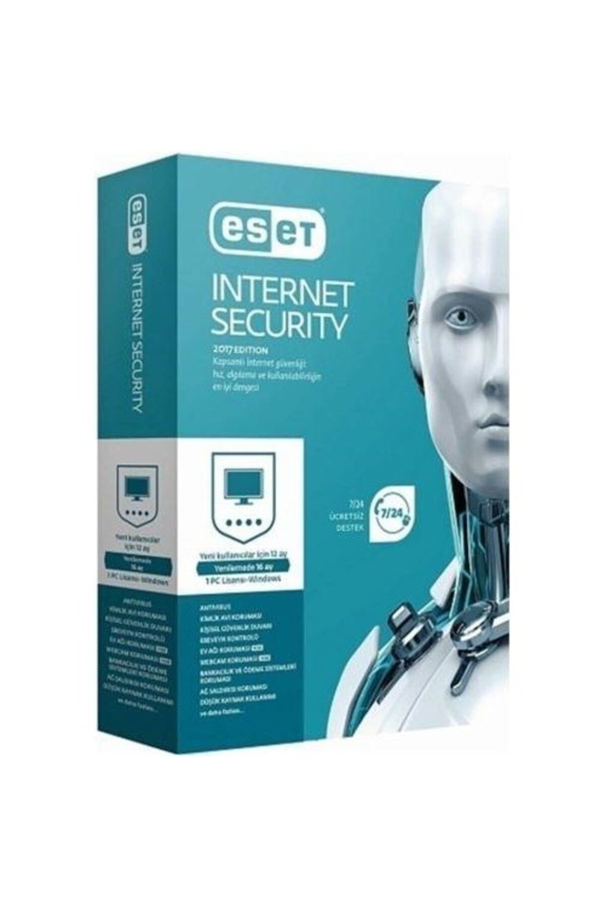 Genel Markalar ESET İnternet Securty V10 1 Kullanıcı 1 Yıl TR Kutu