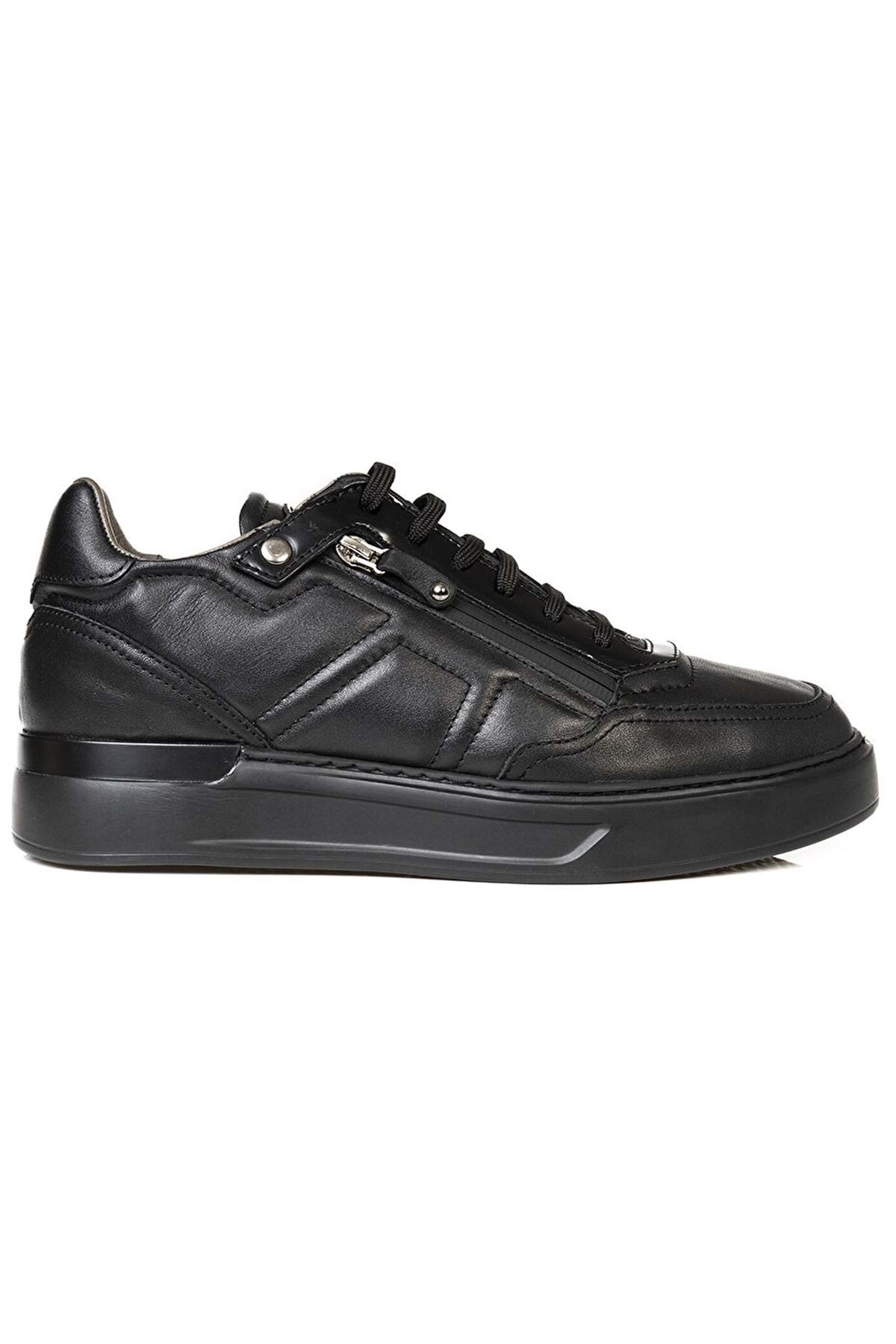 Greyder Erkek Siyah Hakiki Deri Sneaker Ayakkabı 3k1sa16470
