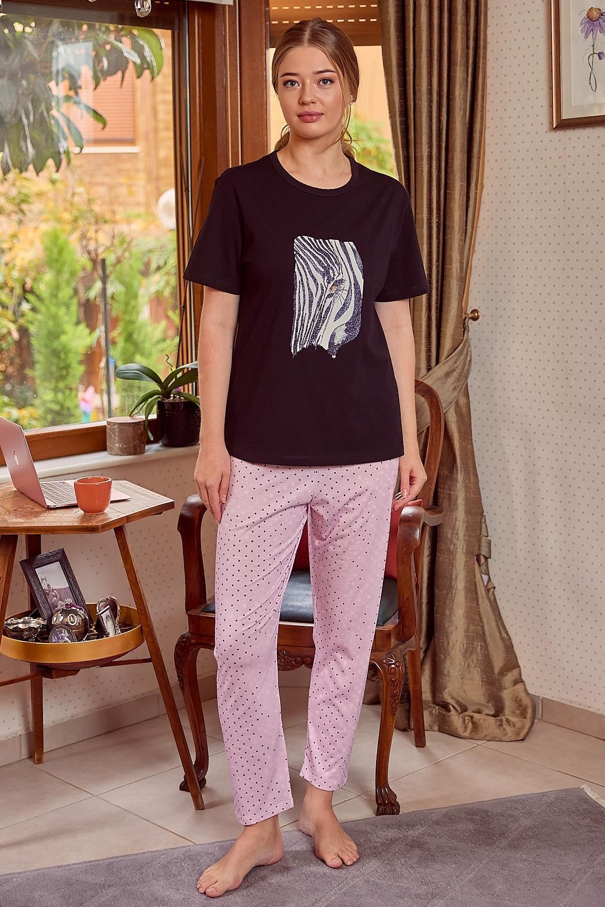 Zeyland Kadın Kısa Kollu Pijama Takımı