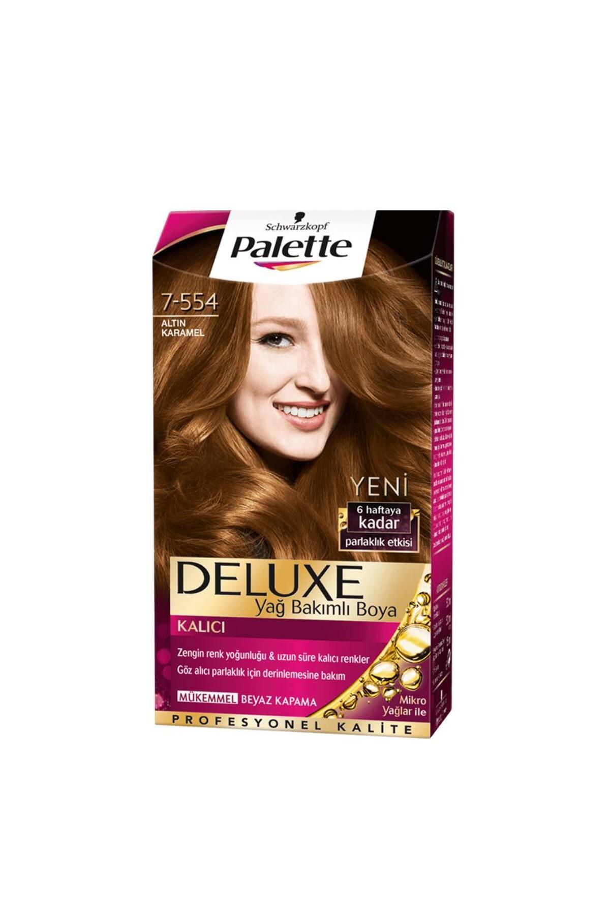 Palette Deluxe Saç Boyası 7.554 Altın Karamel X 3 Adet