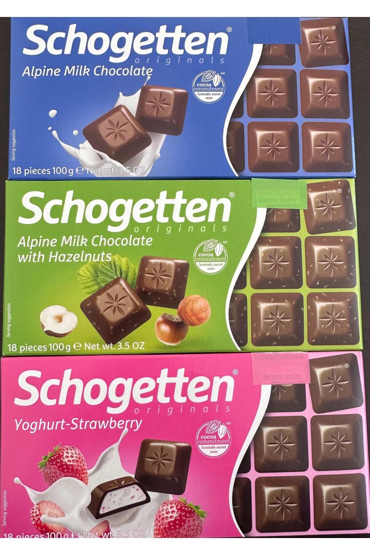 Schogetten Alman Çikolatası 3 Çeşit 100 gr
