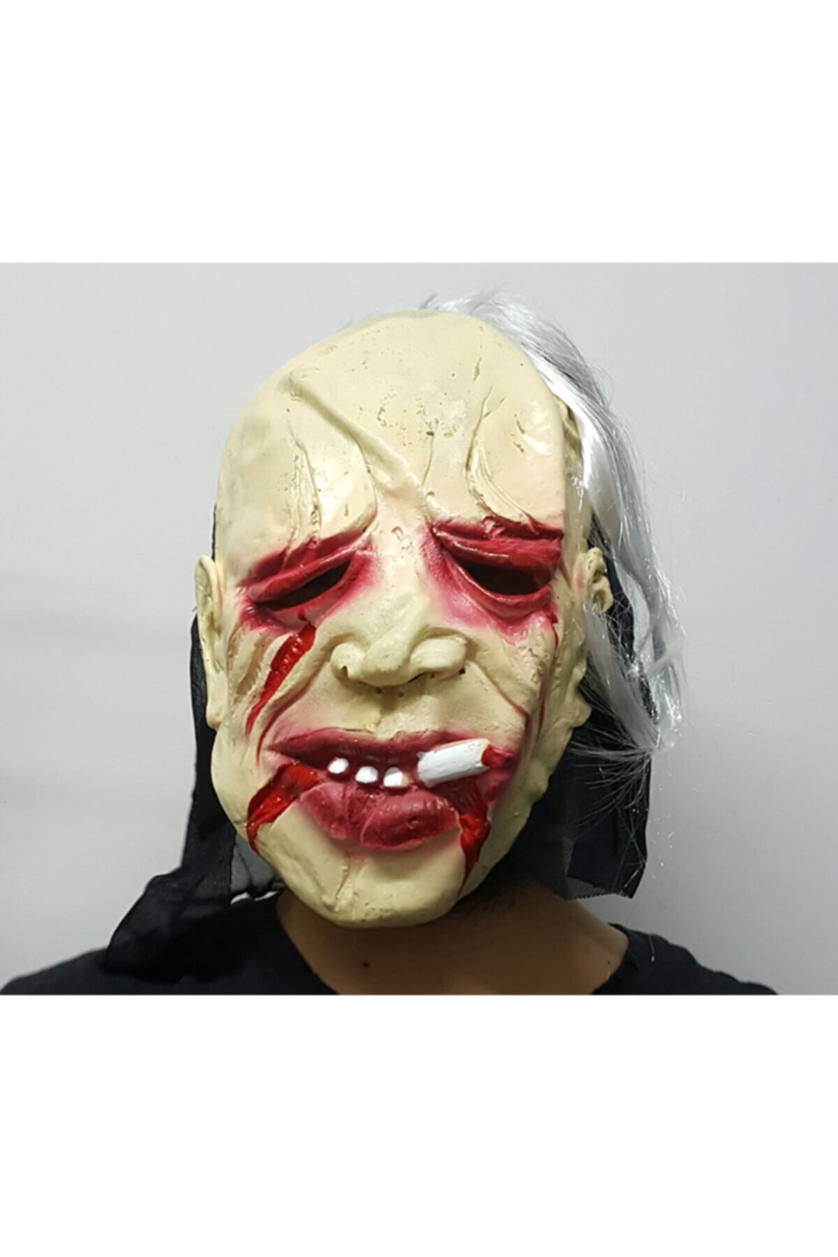CNGZSHOP Parti Aksesuar Halloween Cadılar Bayramı Sigara İçen Korku Maskesi
