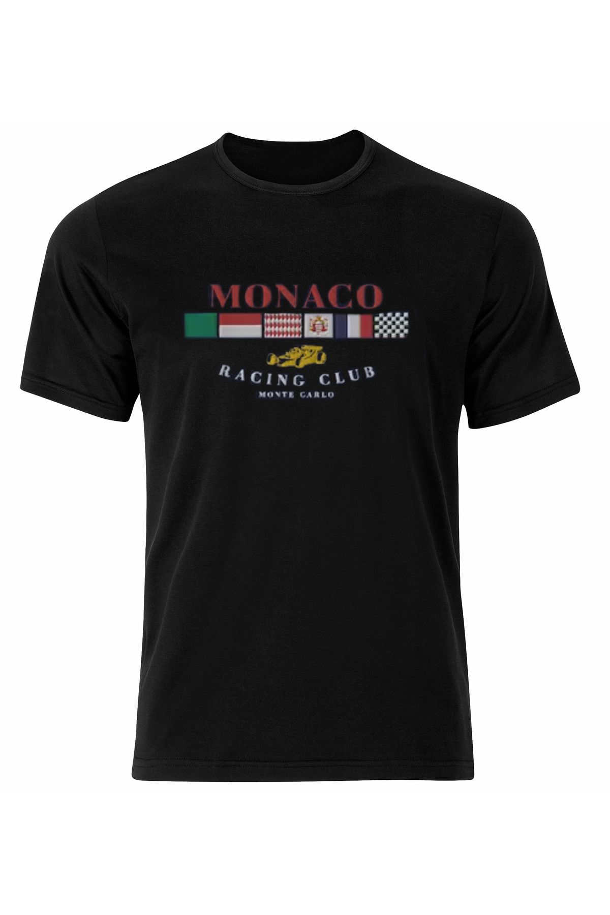 LEIVOR Formula 1 Monaco F1 Racing Club Monte Carlo Baskılı Pamuk T-shirt