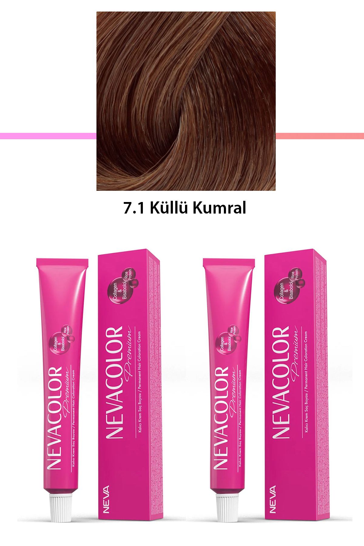 Genel Markalar 2 li Set Premium 7.1 Küllü Kumral - Kalıcı Krem Saç Boyası 2 X 50 g Tüp