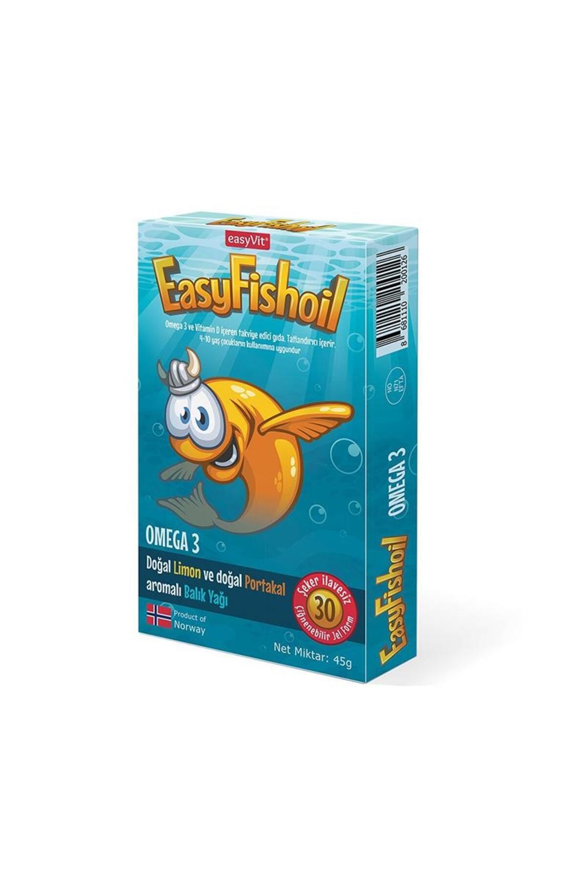 Easy Fishoil EasyVit EasyFishOil Omega-3 ve D Vitamin 30 Tablet