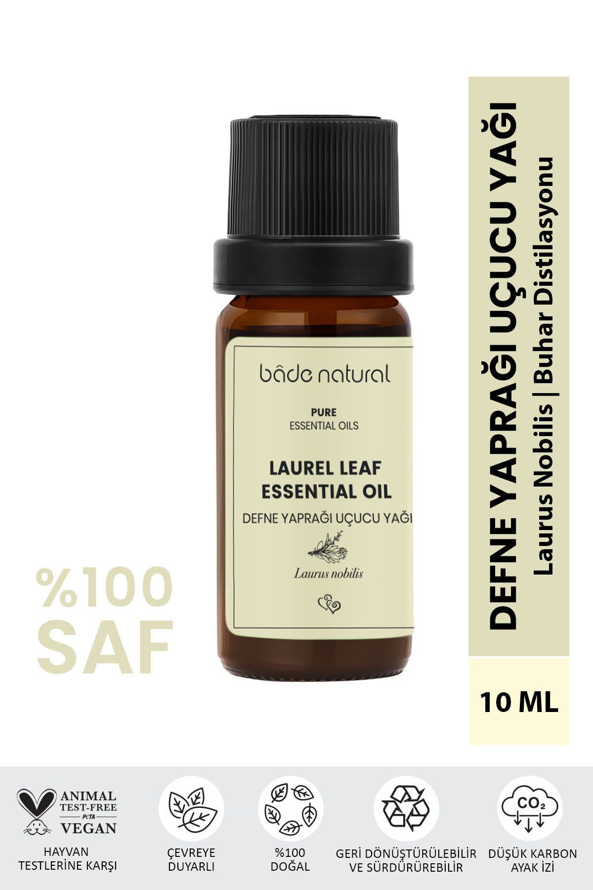 Bade Natural Defne Yaprağı Uçucu Yağı %100 Saf 10 ml