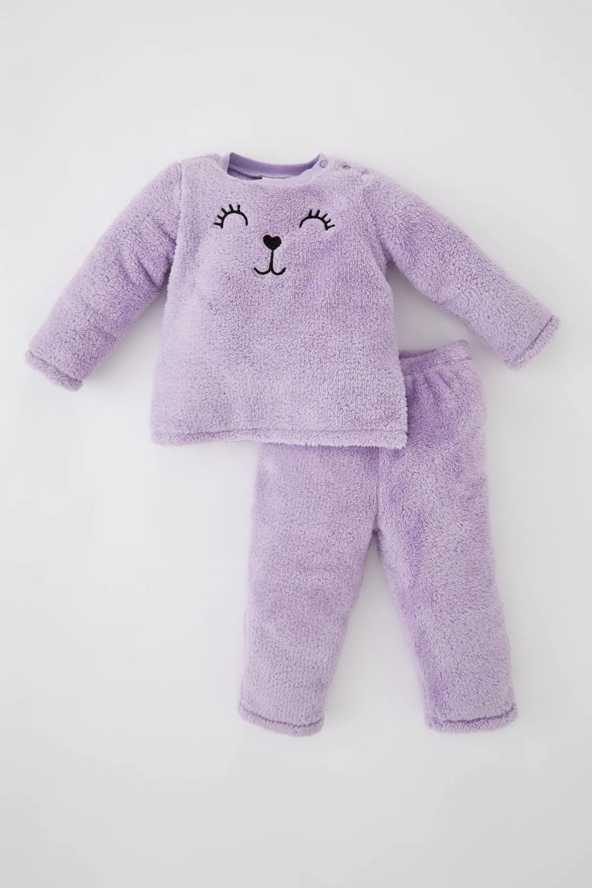 Defacto Kız Bebek Desenli Uzun Kollu 2'li Pijama