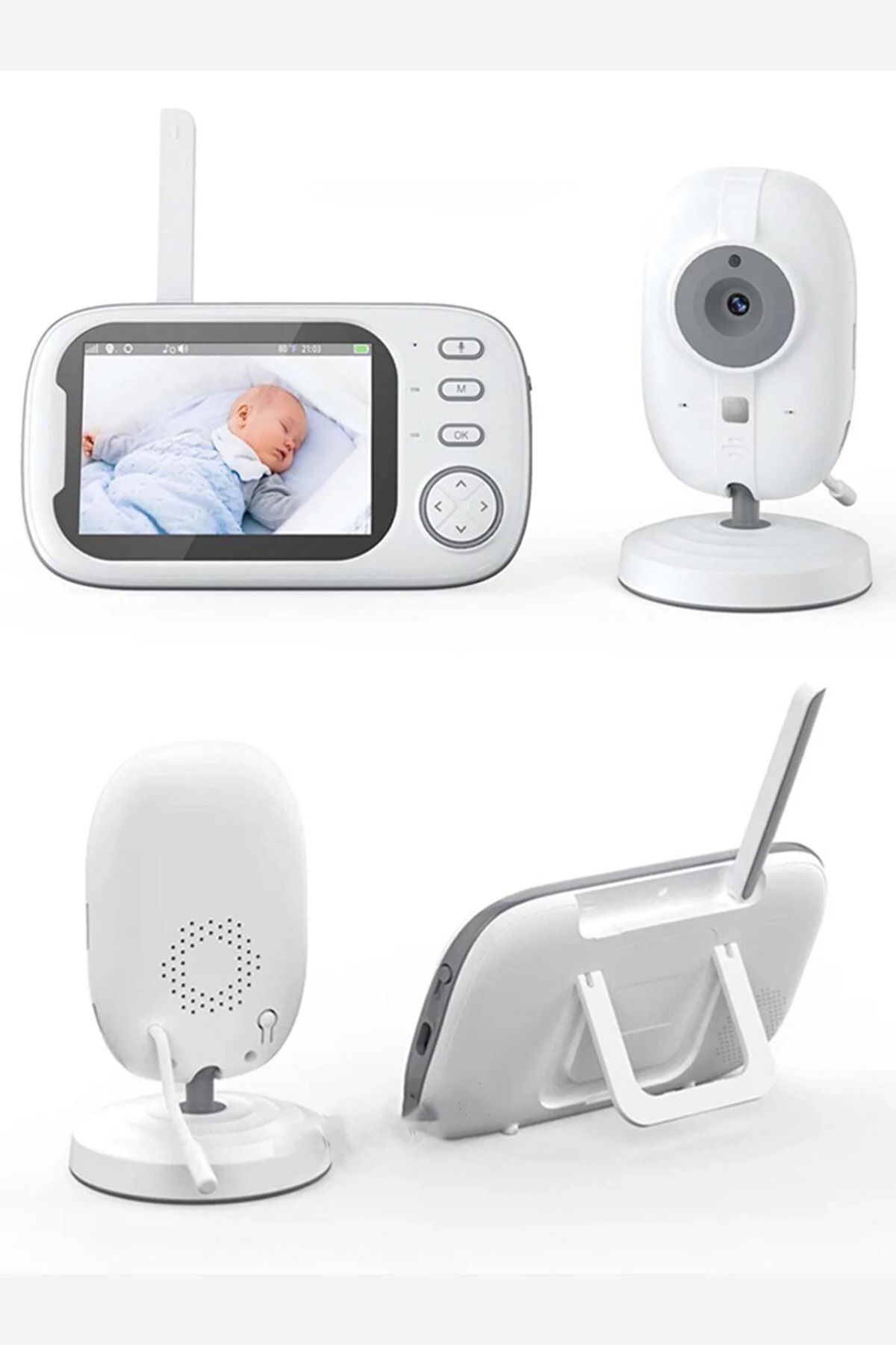 Protonust Dijital Bebek İzleme Cihazı Ekranlı Bebek İzleme Kamerası Dahili Mikrofon & Hoparlör