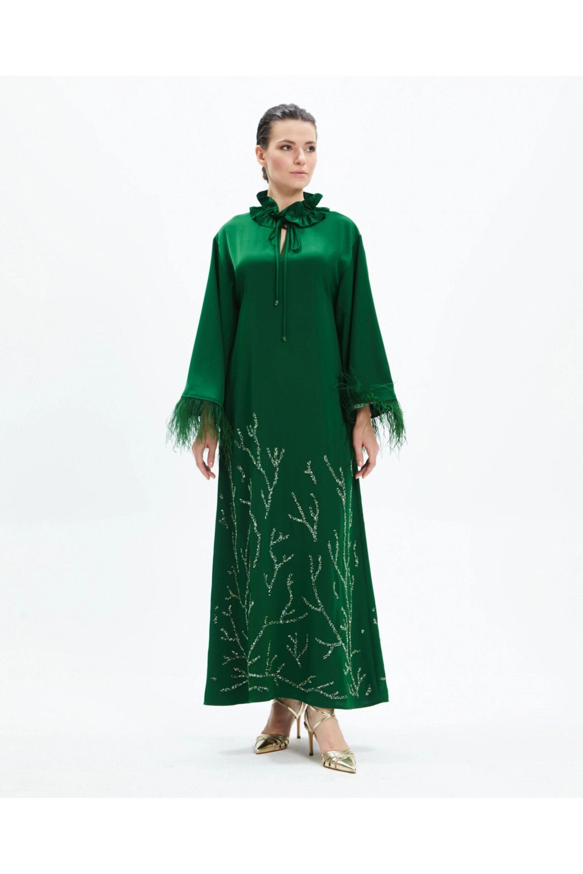 Serpil Serpil Kadın Yeşil Elbise 39180