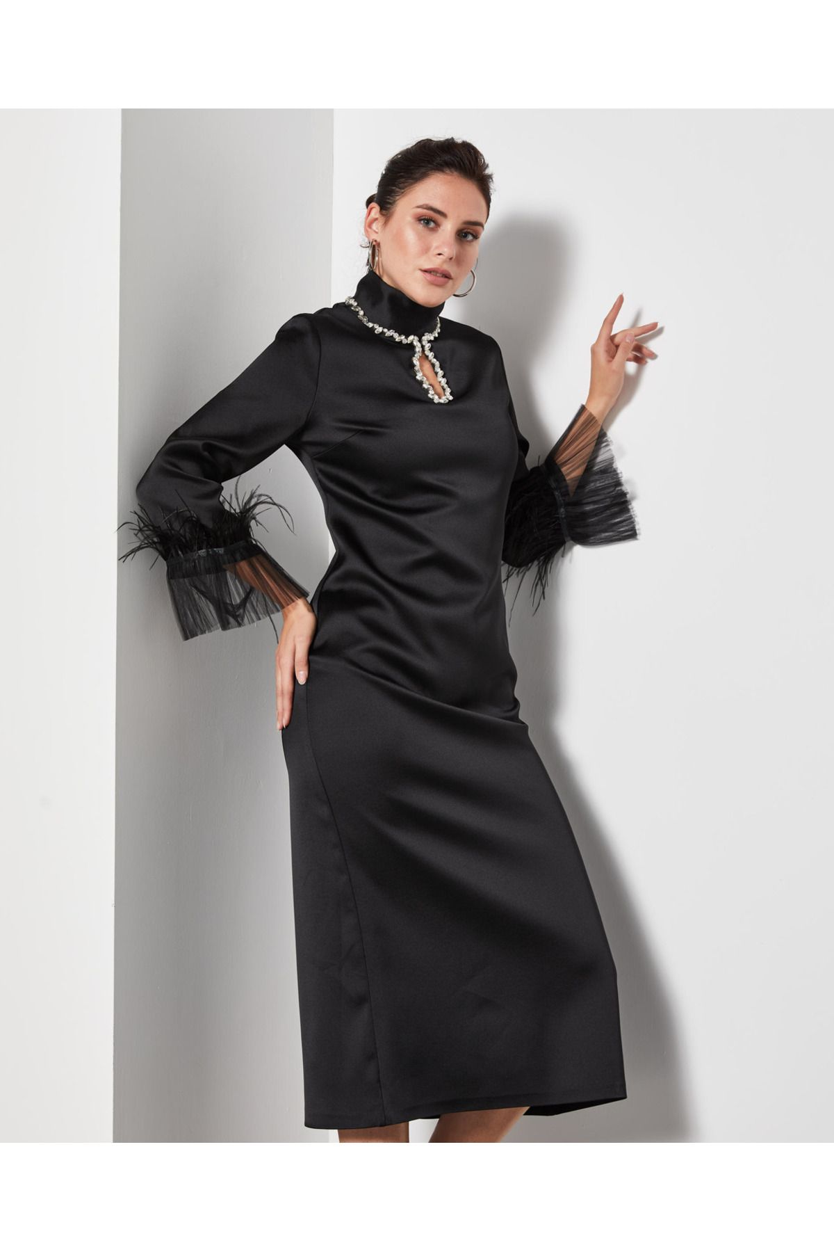 Serpil Serpil Kadın Siyah Elbise 37055