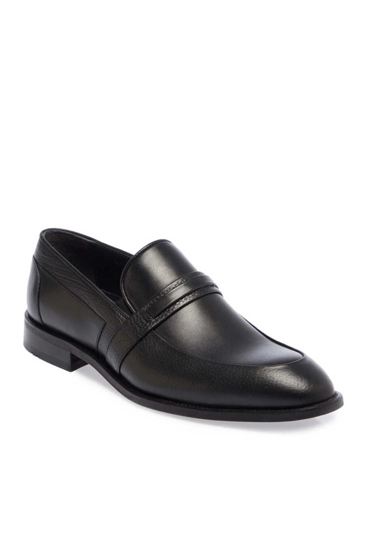 Tergan Siyah Deri Erkek Klasik Ayakkabı - E24I1AY56890-O2D