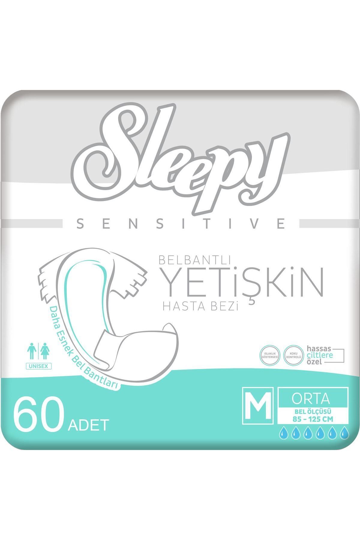 Sleepy 2'li Medium Yetişkin Hasta Bezi 30x2 (60 ADET)