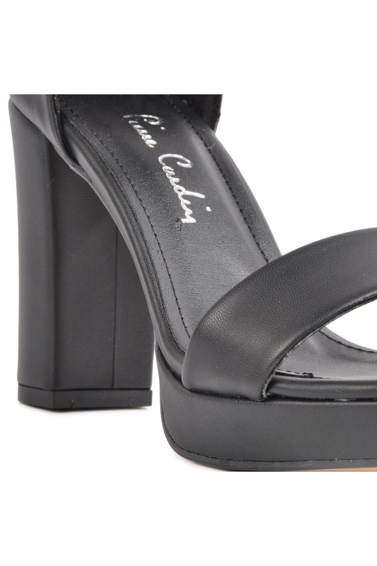 Pierre Cardin Siyah Kadın Sandalet Topuklu Ayakkabı