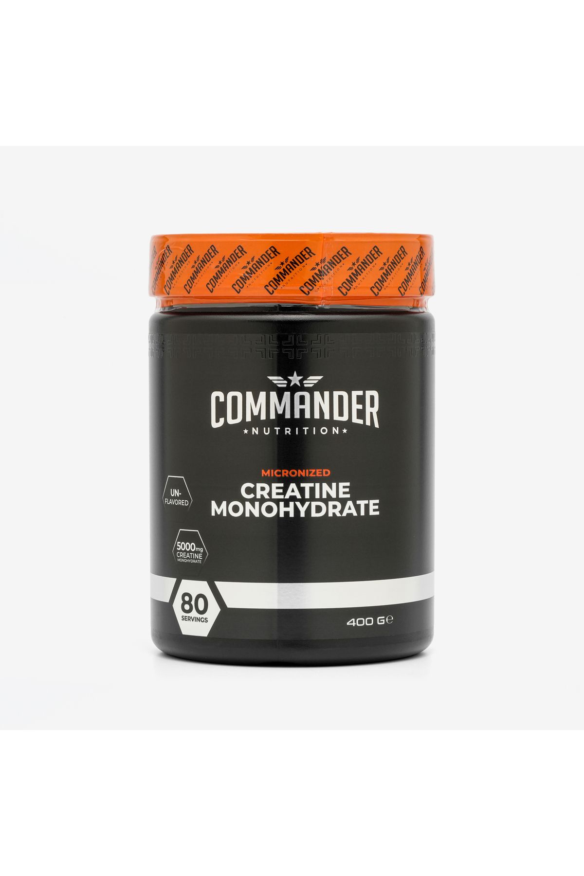 Commander Nutrition Creatine Monohydrate 400g - 80 Servis - 200 Mesh Micronized - Aromasız