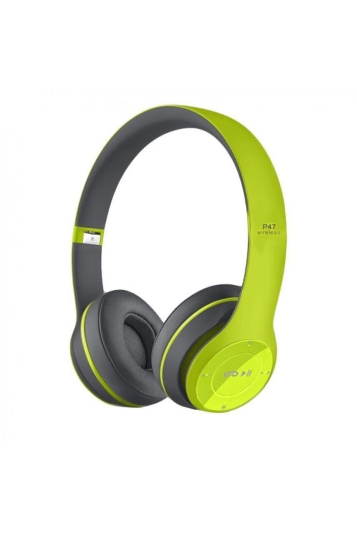 P47 Yeşil P47 Bluetooth Kablosuz Kulak Üstü Kulaklık