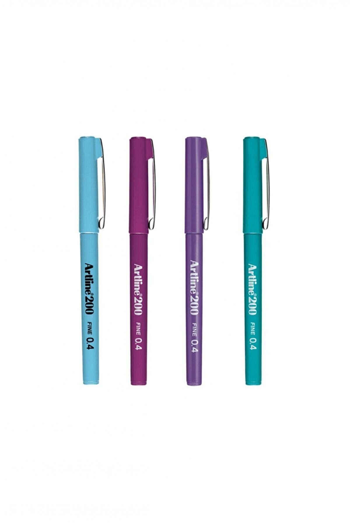 artline 200 Fine 0.4 Mm Yazı & Çizim Kalemi Sıcak Renkler (4 Kalem)