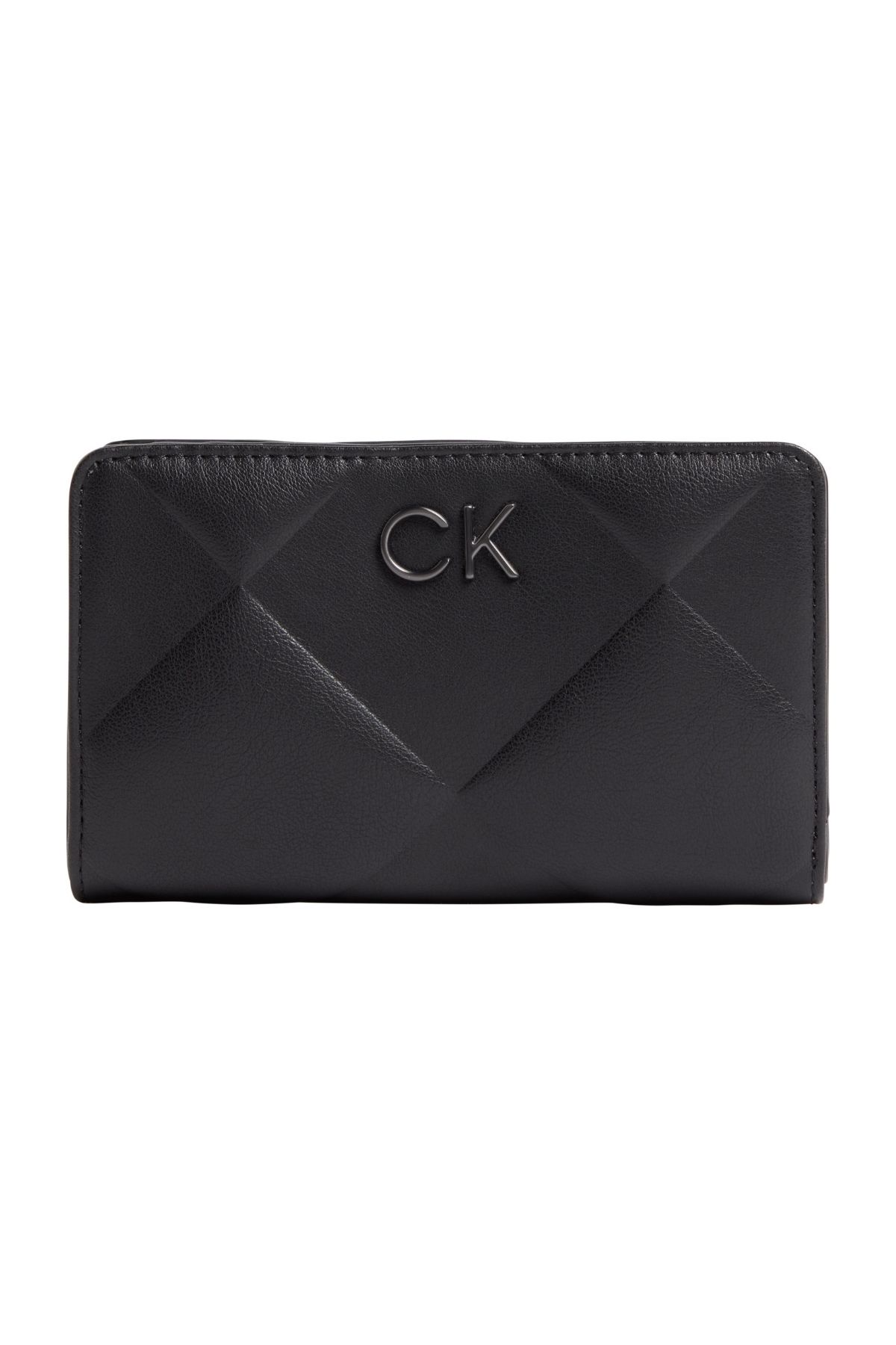 Calvin Klein Kadın Marka Logolu Şık Tasarımlı Kart Bölmeli Kağıt Para Bölmeli Siyah Cüzdan K60k611374-Beh