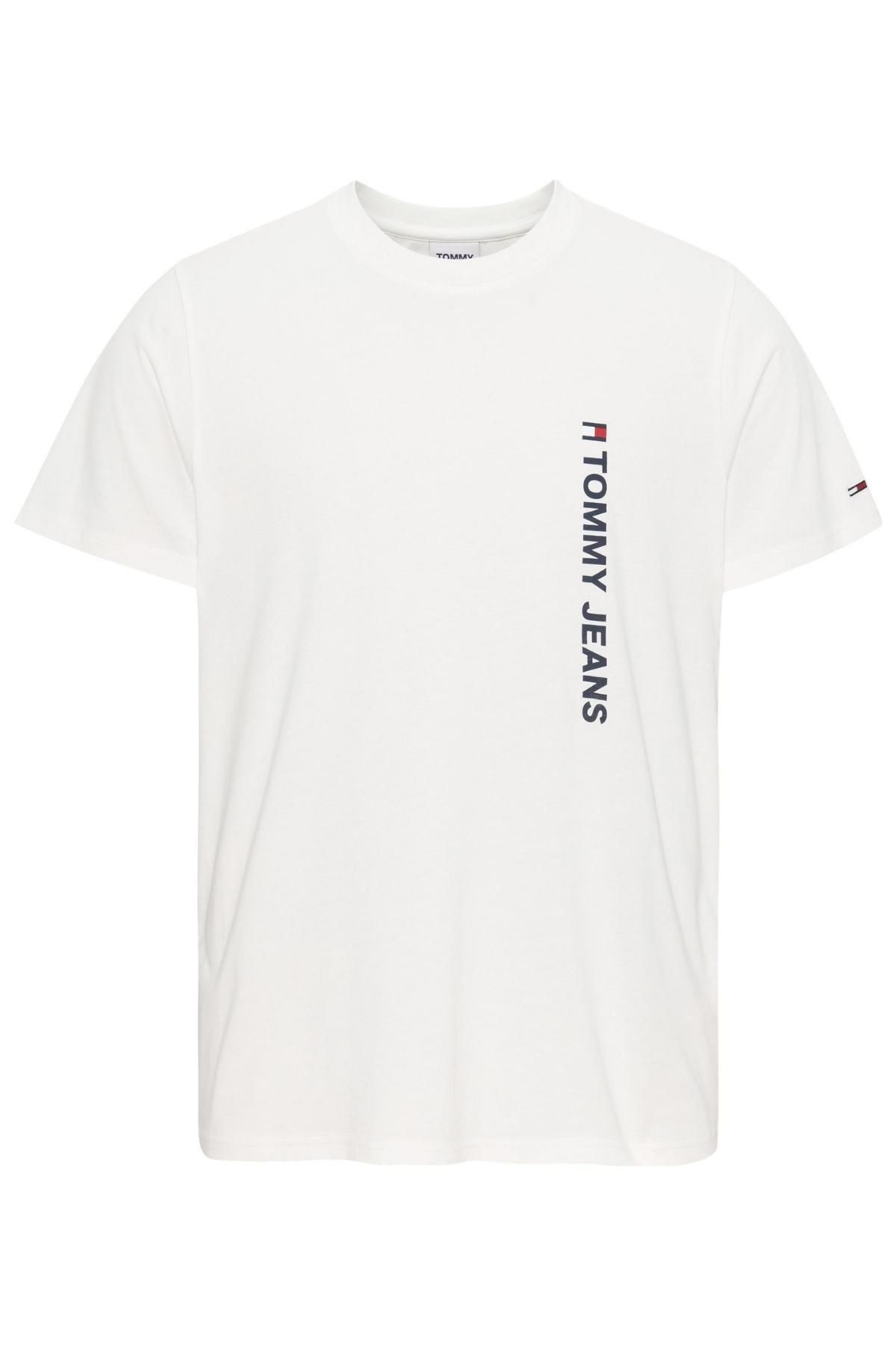 Tommy Hilfiger Erkek Beyaz T-shirt Dm0dm14003ybr-beyaz