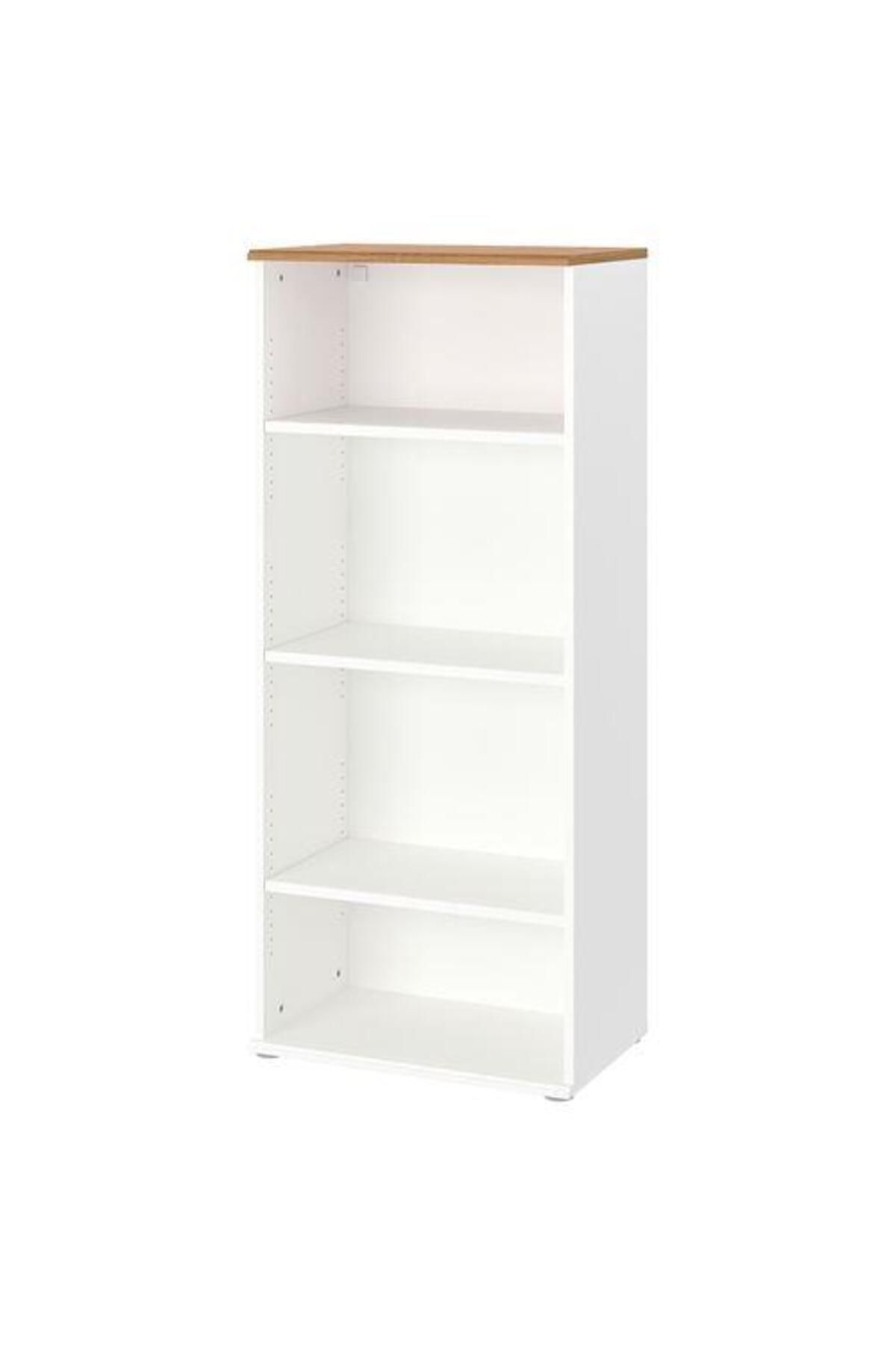 IKEA Açık Kitaplık Raf Ünitesi Beyaz Renk Meridyendukkan 60x140 Cm Ev Dekorasyonu