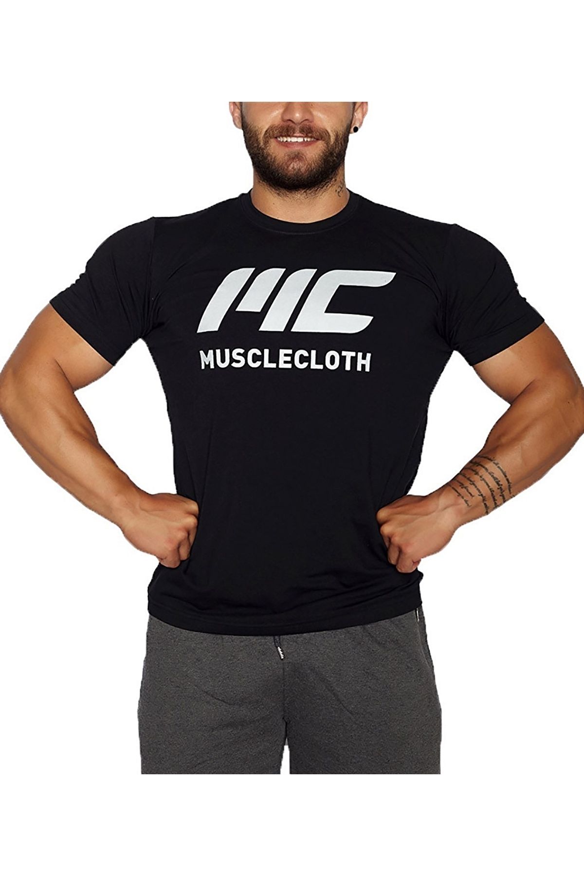 MUSCLECLOTH Basic T-shirt Siyah
