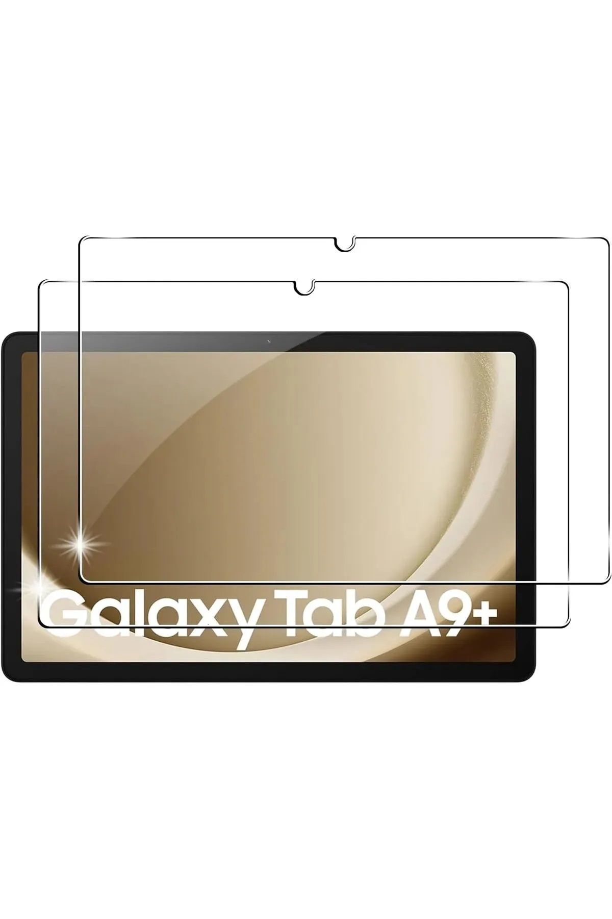 TEKNETSTORE Samsung Galaxy Tab A9+ Plus 11 Inç Nano Kırılmaz Ekran Koruyucu Şeffaf Cam Tam Uyumlu Sm-x210