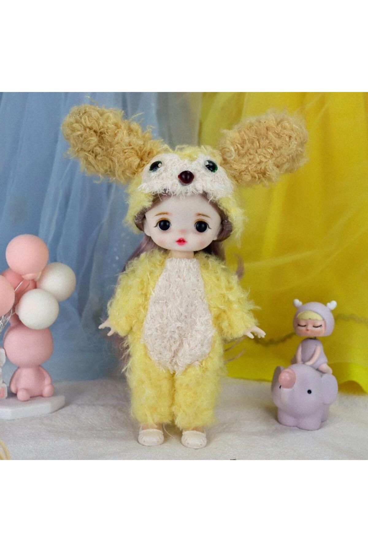 NB market oyuncak hayvan kostümlü tüm eklemleri hareket edebilen 15cm oyuncak bebek figür