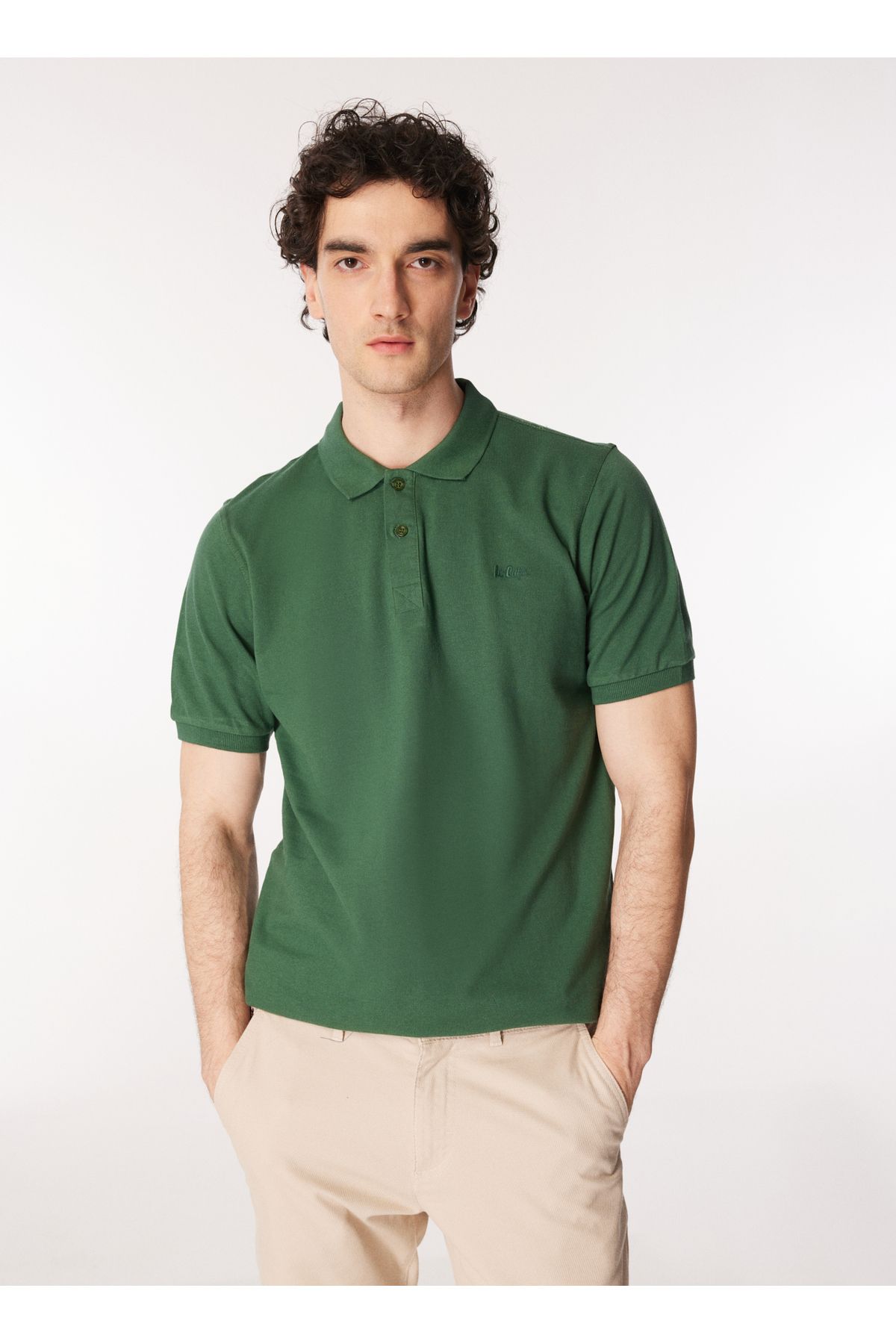 Lee Cooper Yeşil Erkek Polo T-shirt 242 Lcm 242025 Twıns K. Yeşil