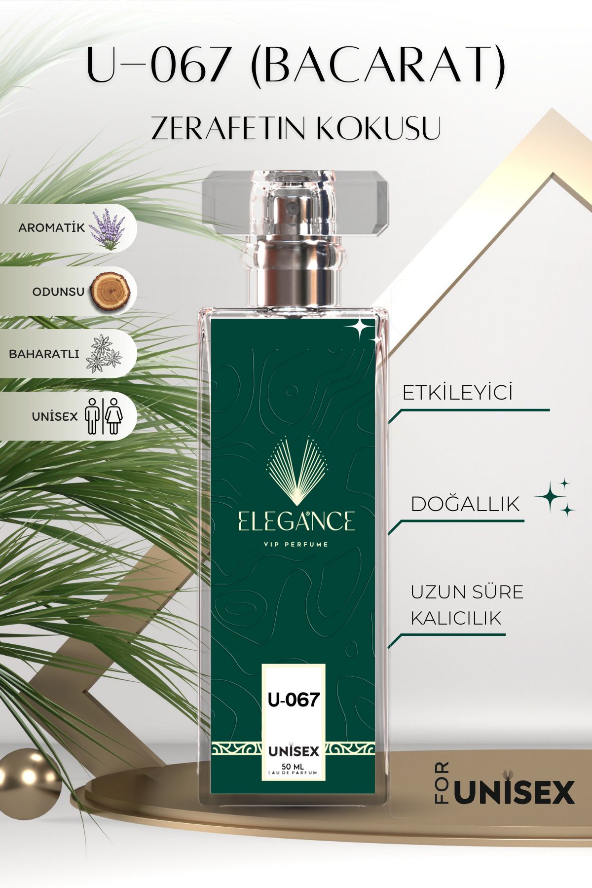 Elegance vip Perfume Kurkdıjan "baccarat Rouge 540" U-067 Eau De Parfum "unısex Kullanım