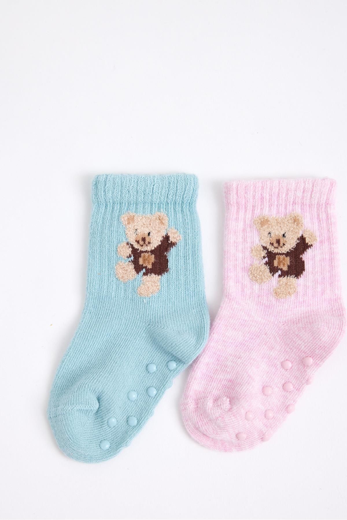 Katia & Bony 2'li Paket Teddy Bebek Soket Çorap