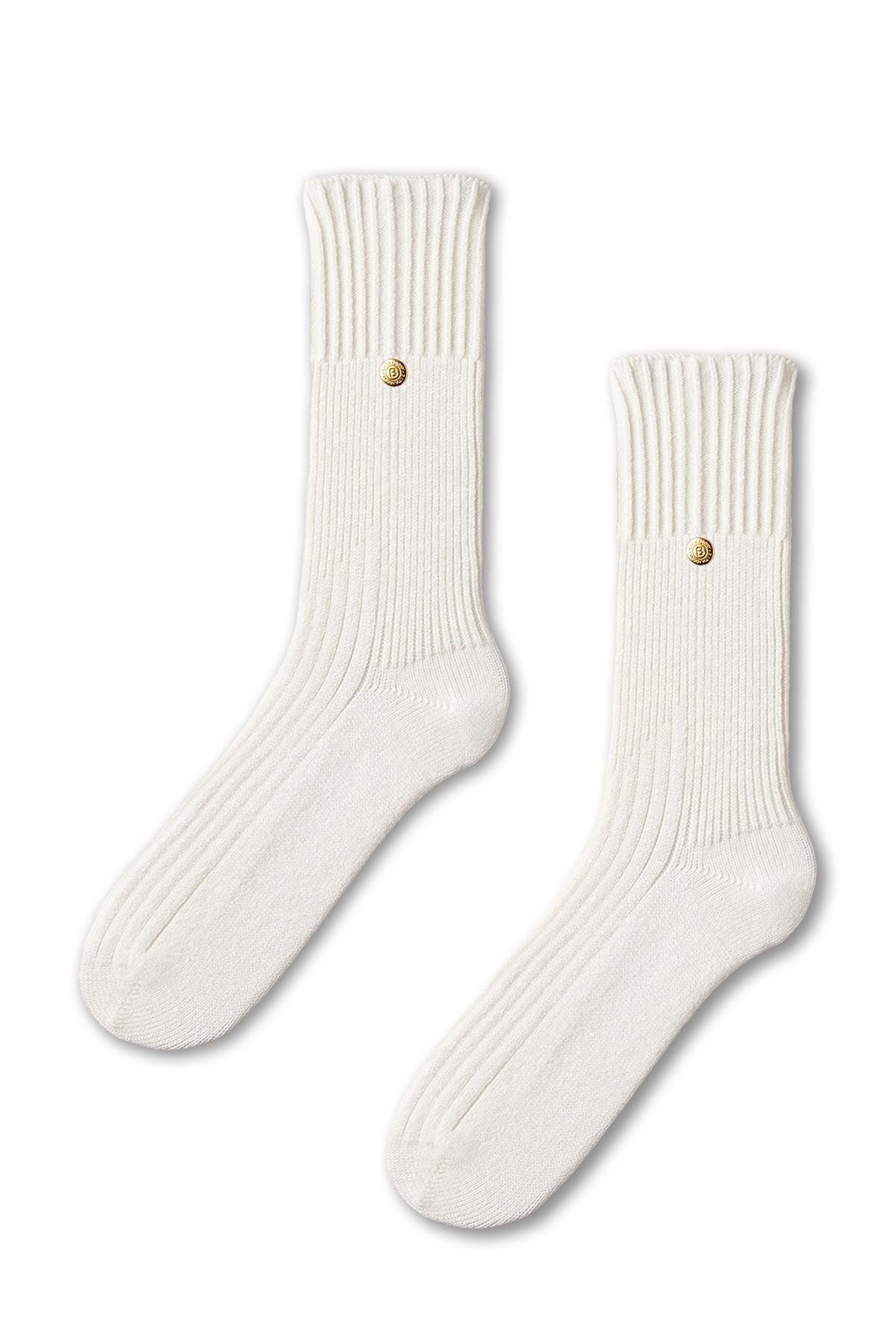 Katia & Bony Zımba Detaylı Viskon Triko Soket Çorap Ekru