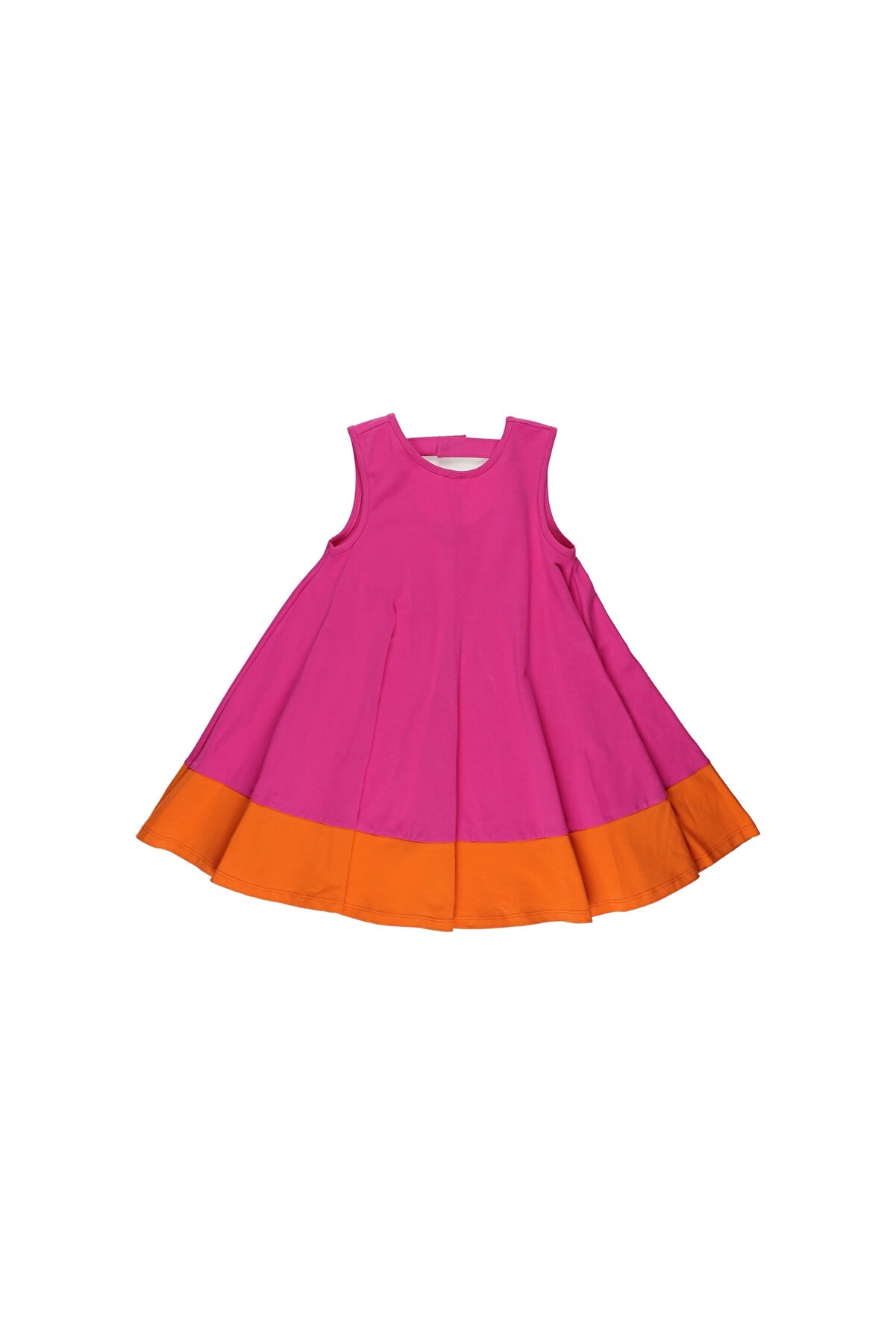Panço Kız Çocuk Blok Renkli Elbise