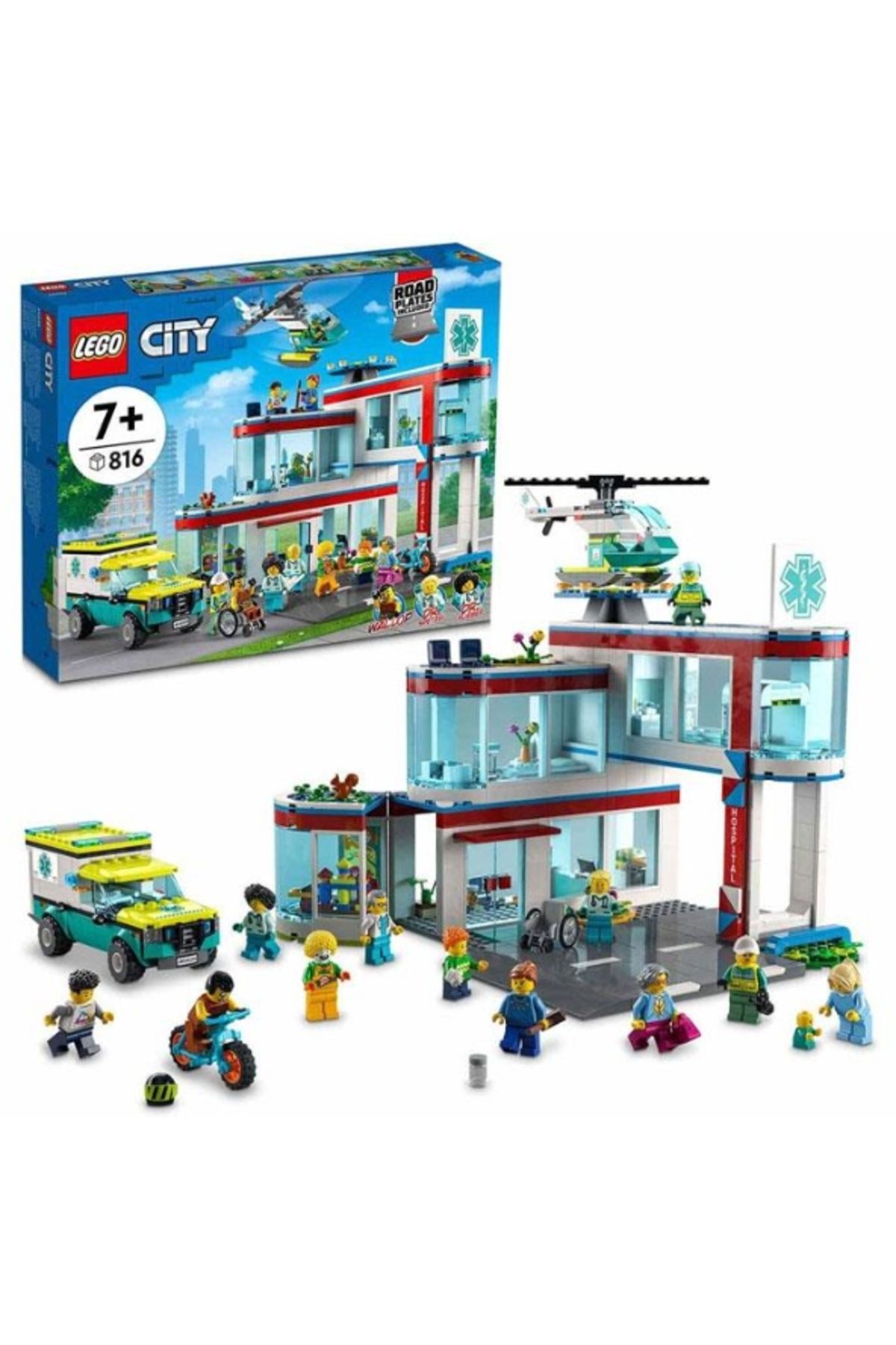 LEGO Hospital 12 Mini Figürlü 816 Parça 24 Cm