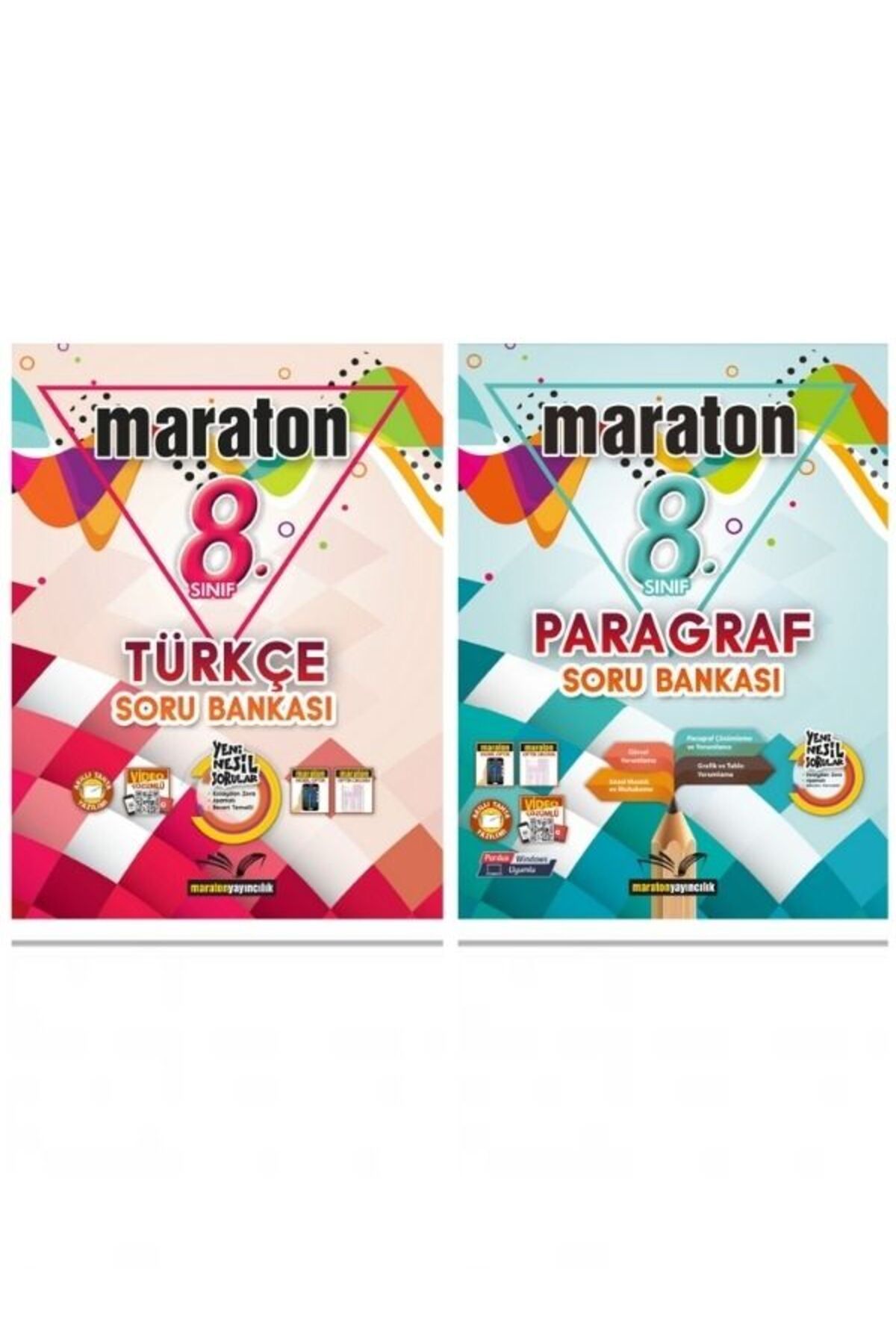 Maraton Yayınları maraton 8.Sınıf Türkçe  Soru Bankası +Paragraf Soru Bankası