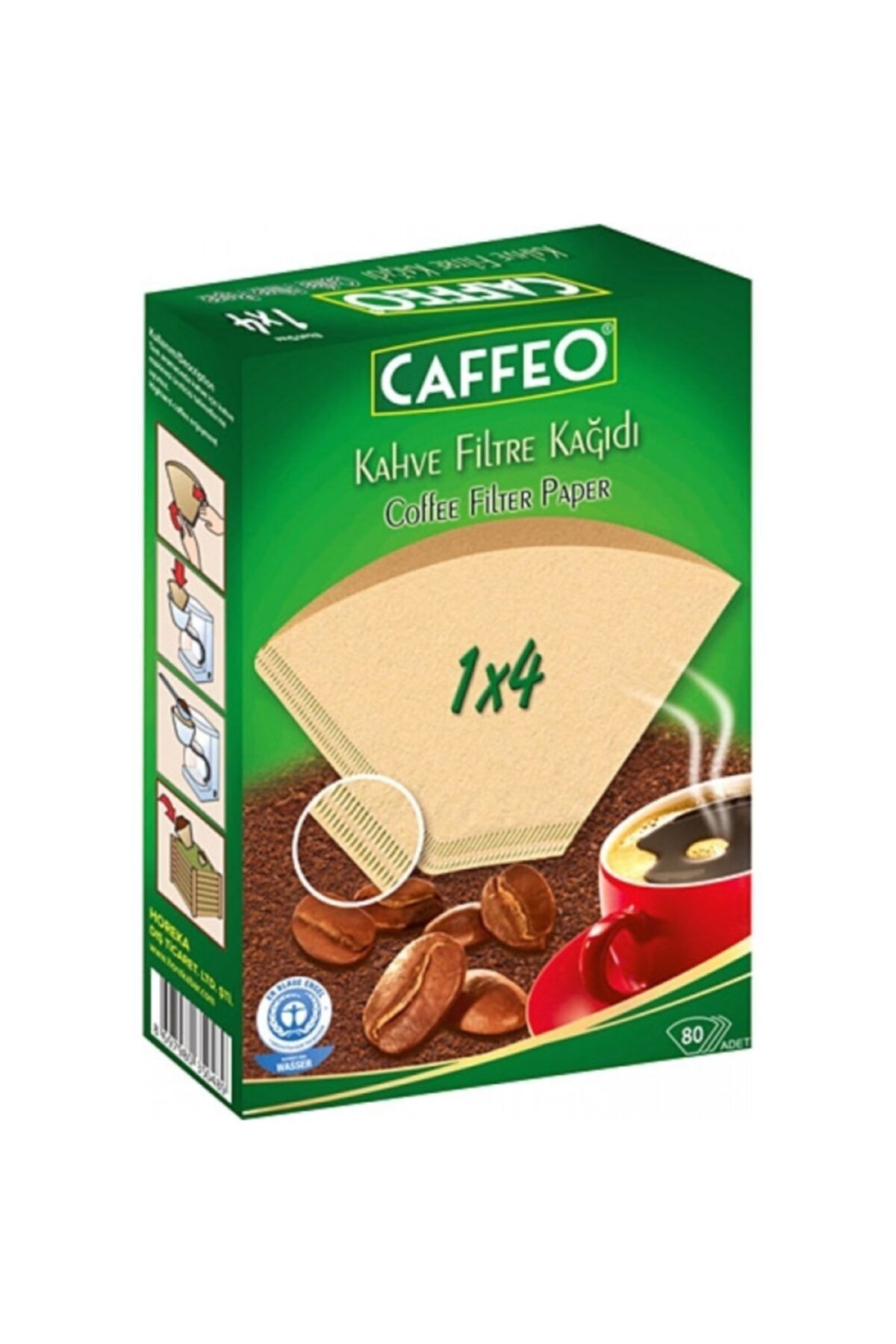 Caffeo 4 Numara Kahve Filtre Kağıdı Doğal 3 Adet
