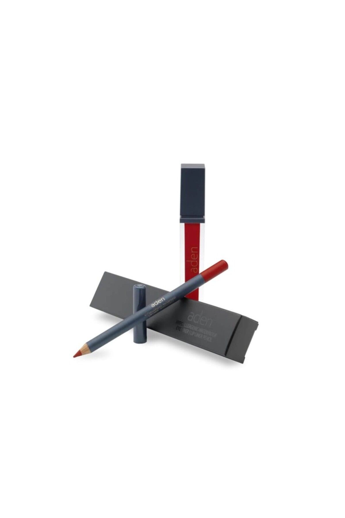Aden Liquid Lipstick + Lipliner Pencil Set ( 01 Nectarine )