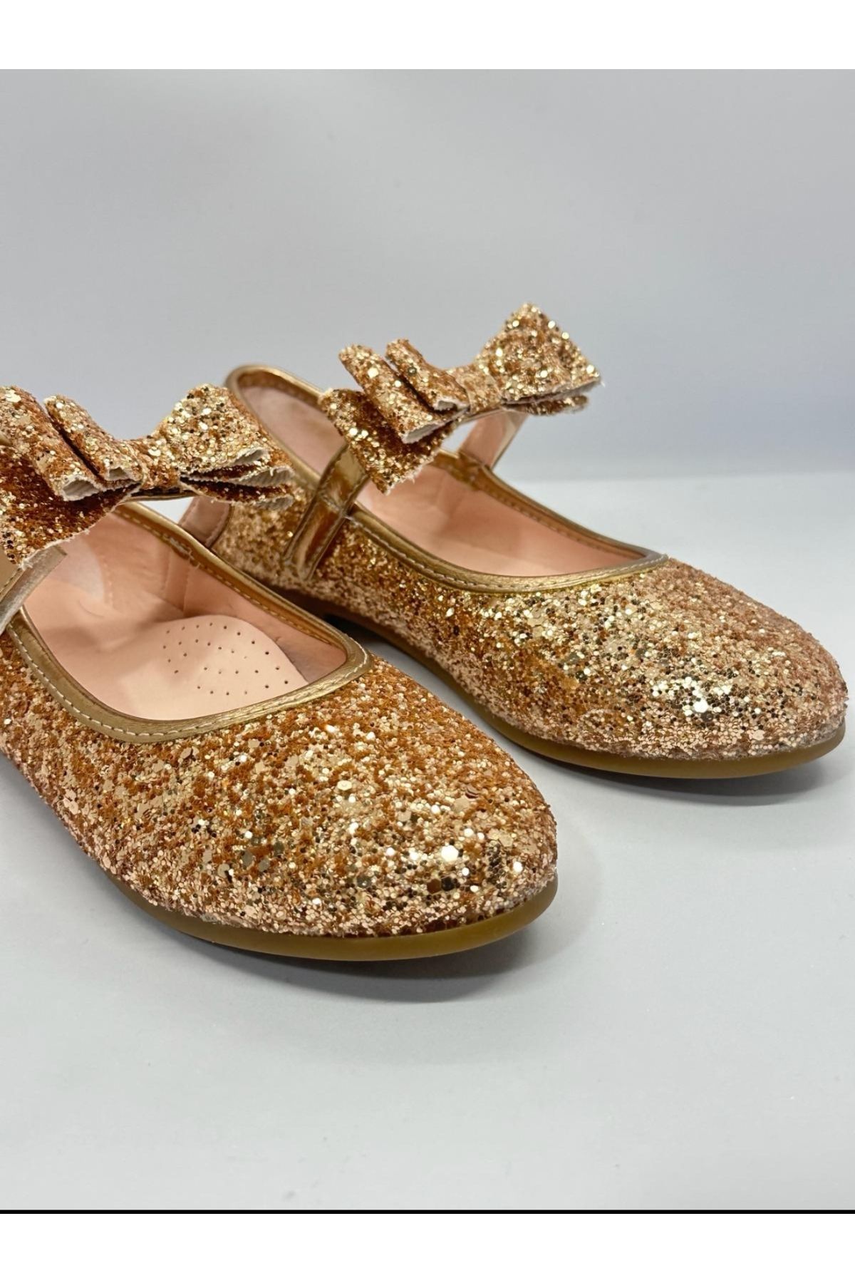 gold star shoes Çok Şik Kız Çocuk Babet Papyon Detaylı İç Taban Ortopedik Günlük iyim Babet