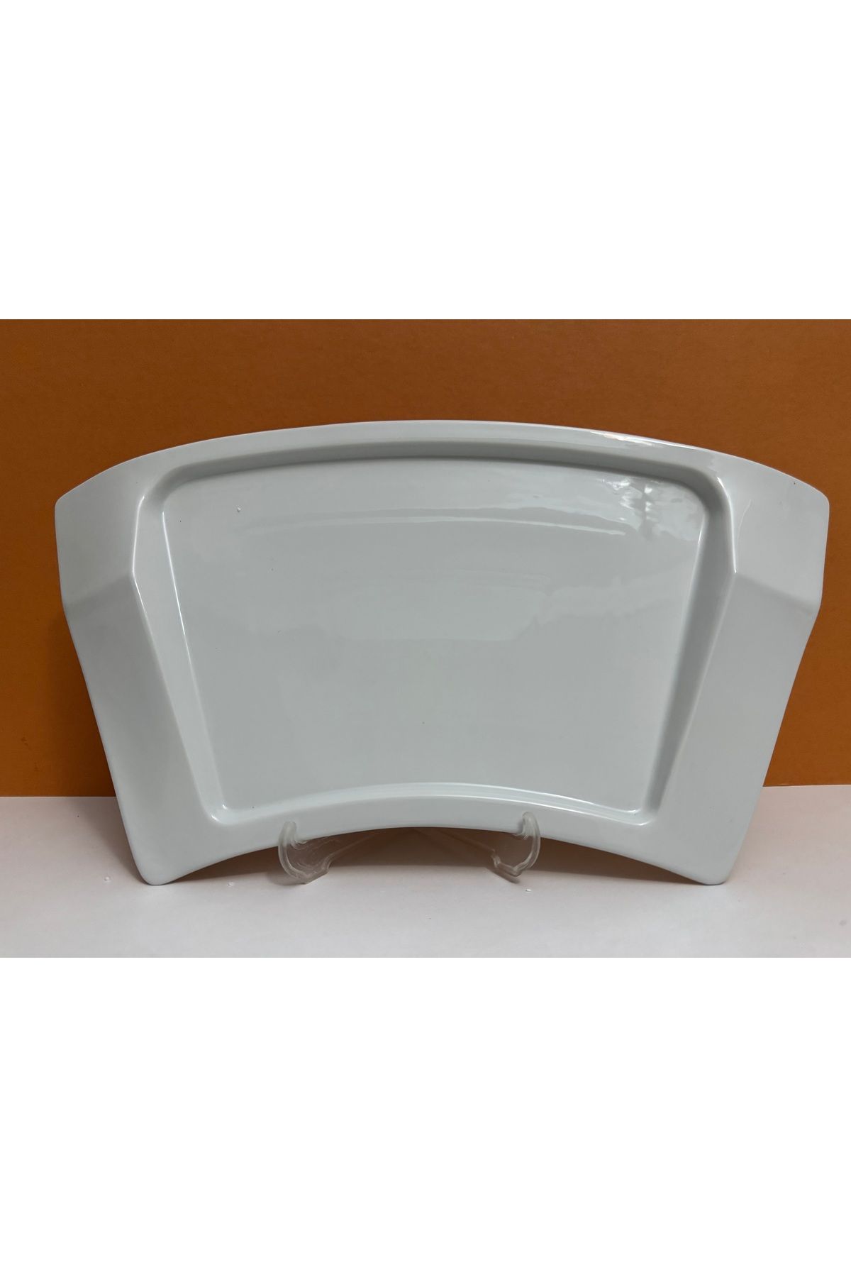 Kütahya Porselen Beyaz Tablet Model Büyük Boy Kayık Tabak 38*21 cm