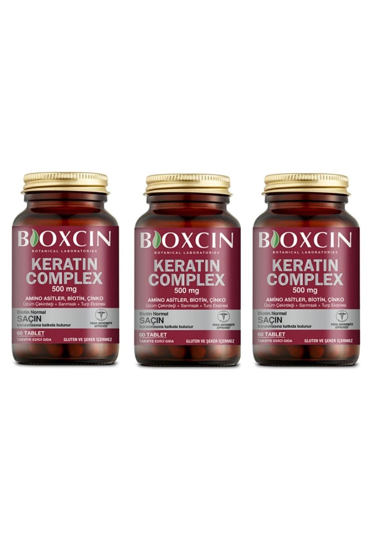 Bioxcin Keratin Complex Tablet Takviye Edici Gıda 60 Tablet - 3 Kutu
