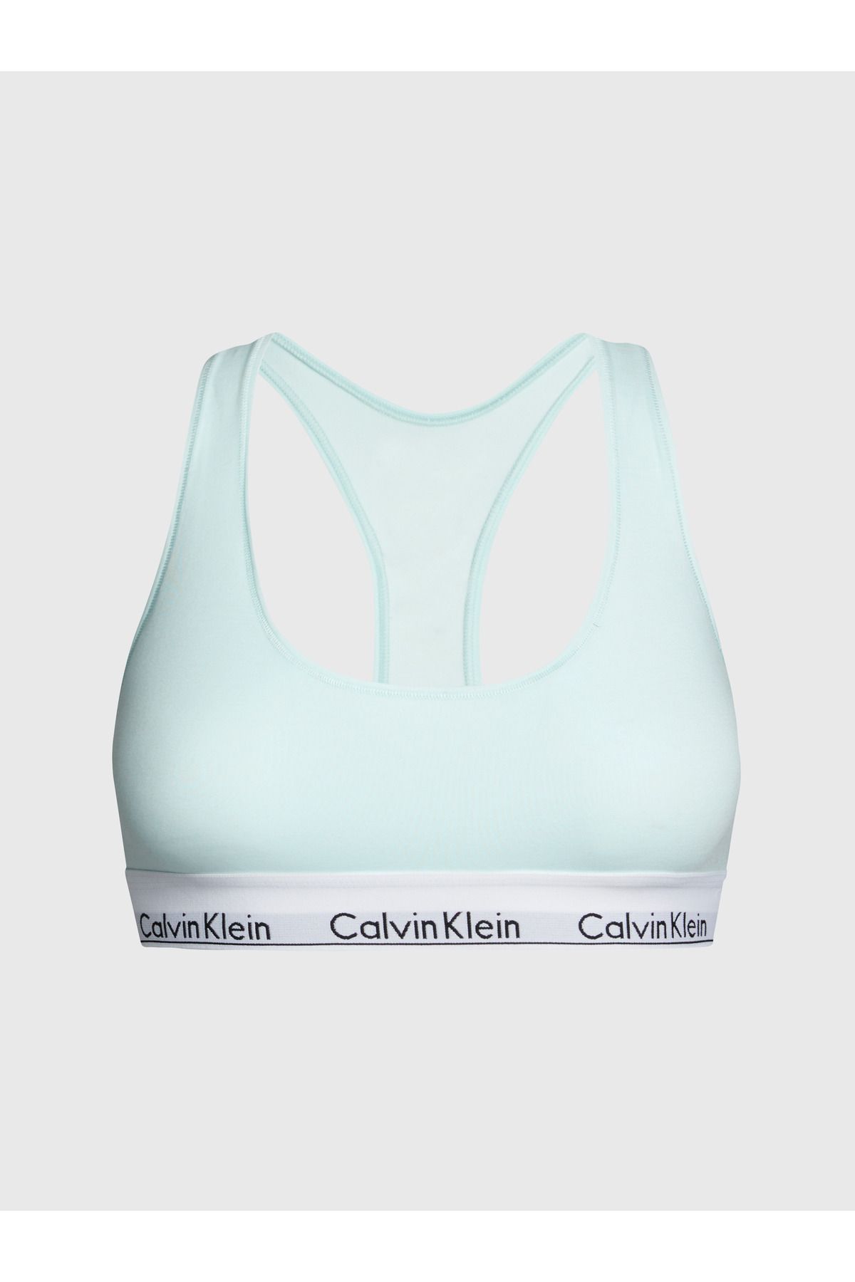Calvin Klein Kadın Marka Logolu Elastik Bantlı Günlük Kullanıma Uygun Mavi Spor Sütyeni F3785e-lkw