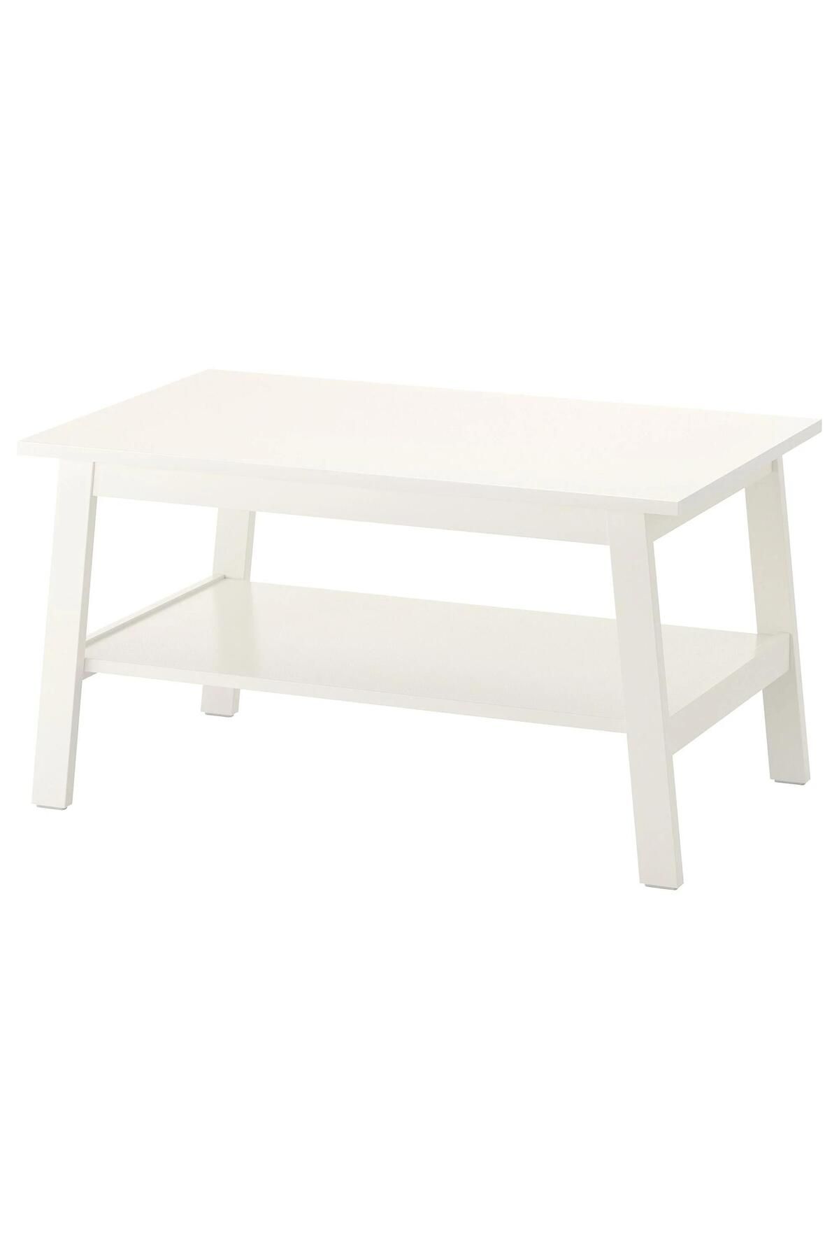 IKEA Orta Sehpa, Beyaz Renk MeridyenDukkan LUNNARP 90x55 cm Sade-Modern Tasarım