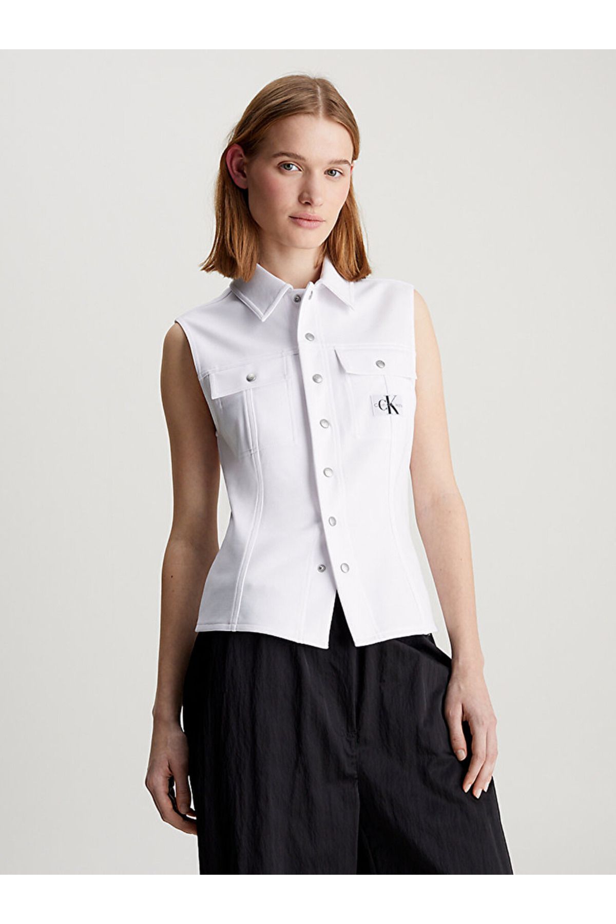 Calvin Klein Coated Milano Sleeveless Shirt