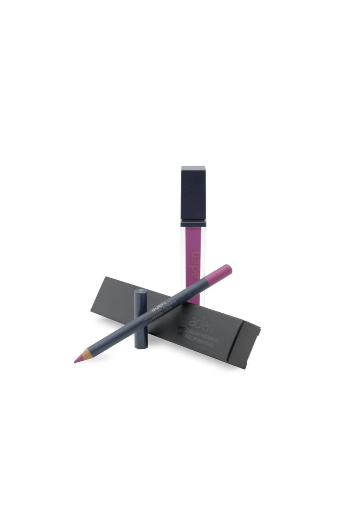 Aden Liquid Lipstick + Lipliner Pencil Set ( 10 Cerise )