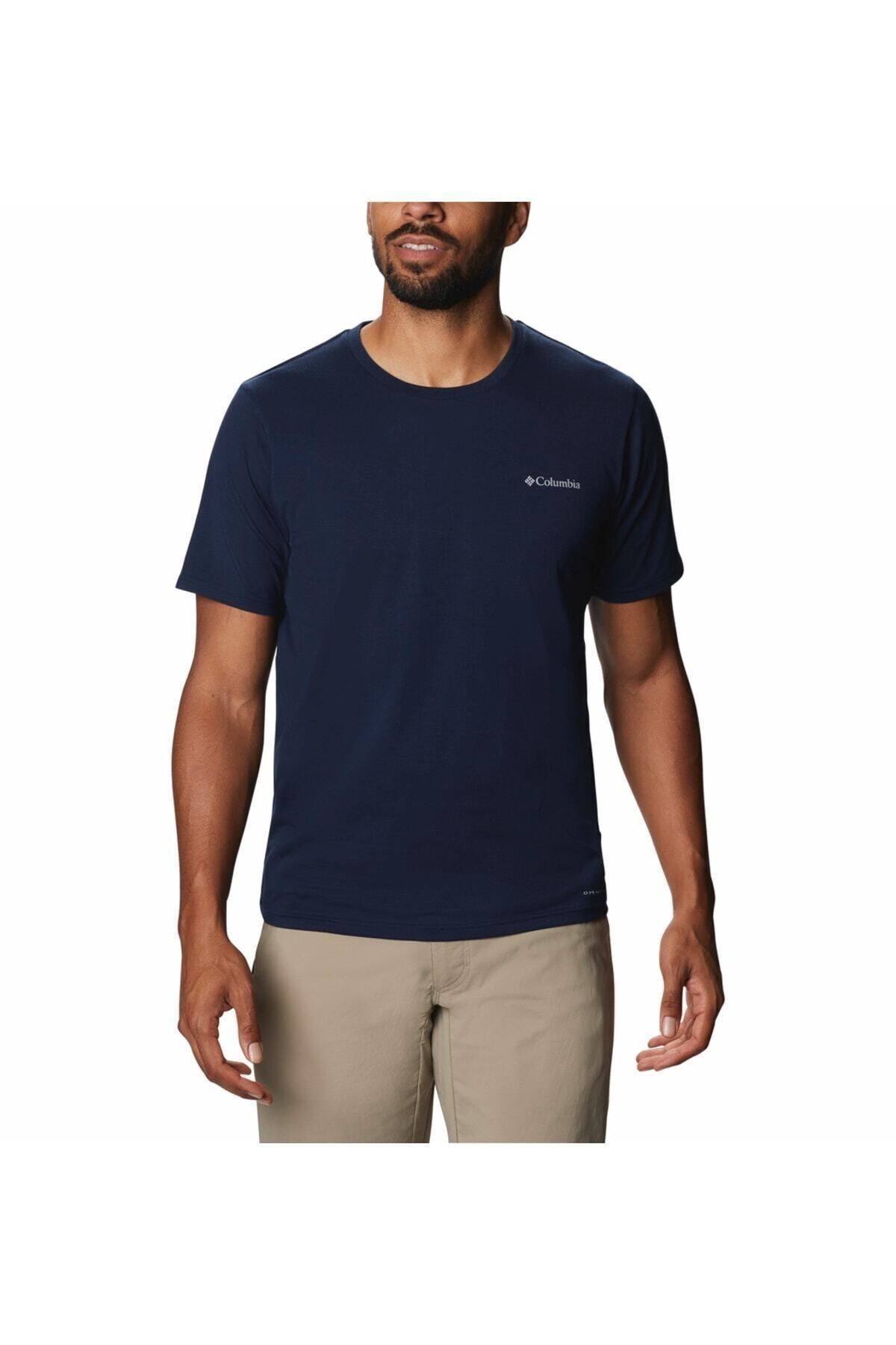 Columbia Columbıa Ao0805 Men's Sun Trek Short Sleeve Tee Erkek Lacivert Kısa Kollu T-shirt Ao0805-464