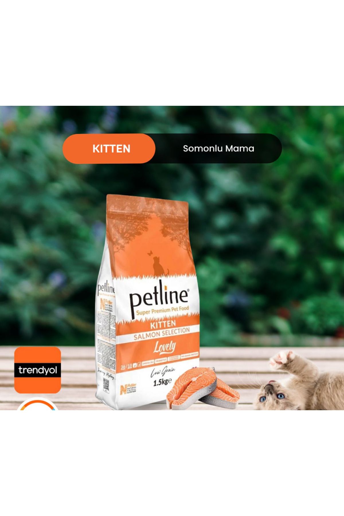 Petline Lovely Salmon Selection Somonlu Düşük Tahıllı Yavru Kedi Maması 1.5 Kg
