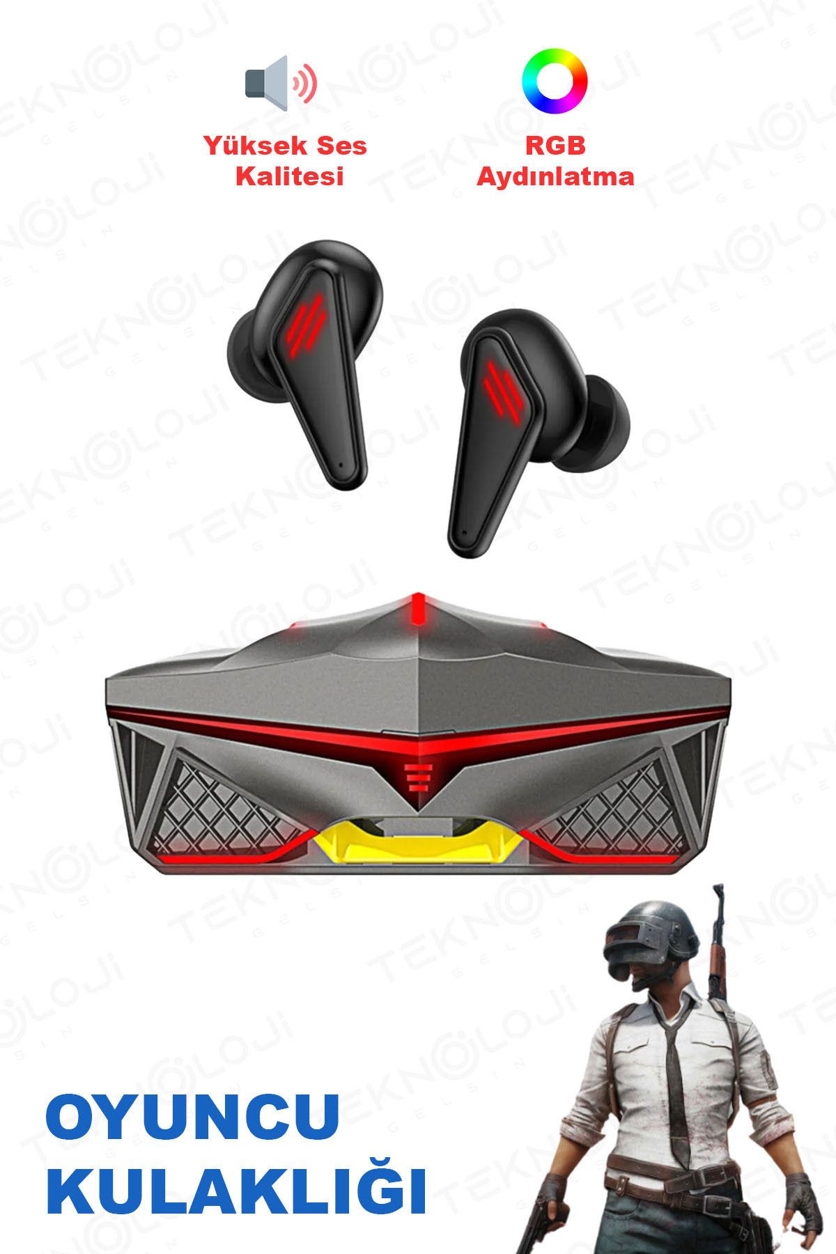 Teknoloji Gelsin Işıklı Kablosuz K98 Bluetooth Kulaklık Oyuncu Kulaklığı Rgb Profesyonel Ses Kalitesi