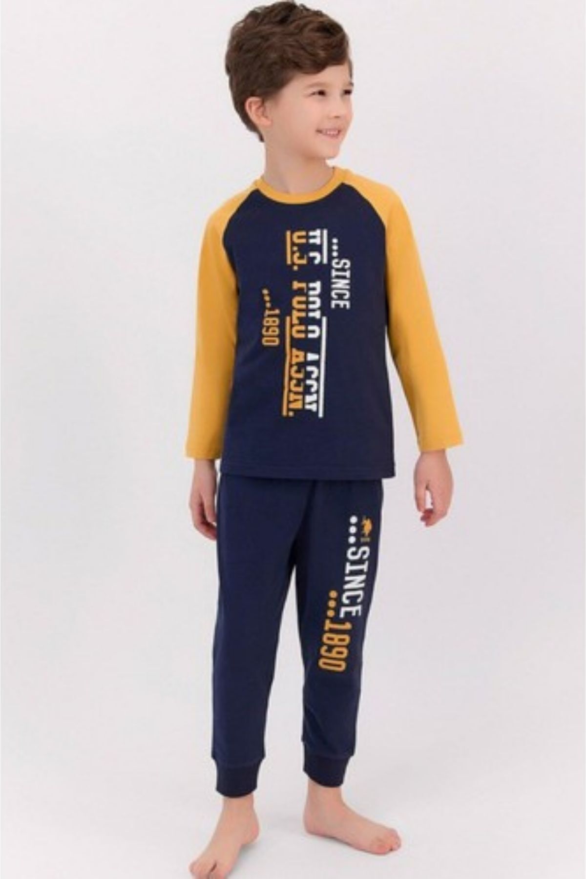 U.S. Polo Assn. Uzun Kollu Erkek Çocuk Pijama Takımı