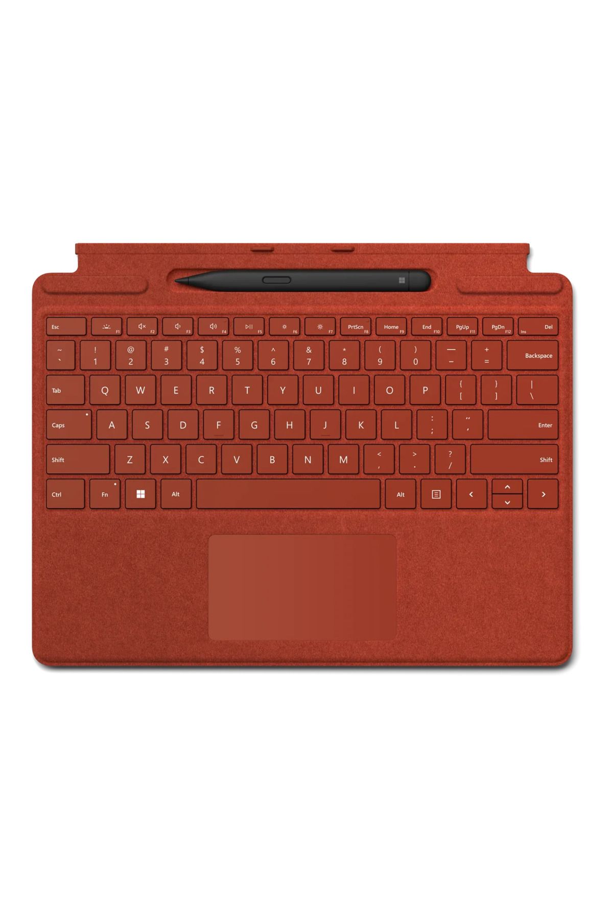Microsoft Surface Pro 8, 9 Ve Pro X Uyumlu Q Us Ingilizce Klavye Ile Slim Pen 2 - 8x8-00035 - Kırmız